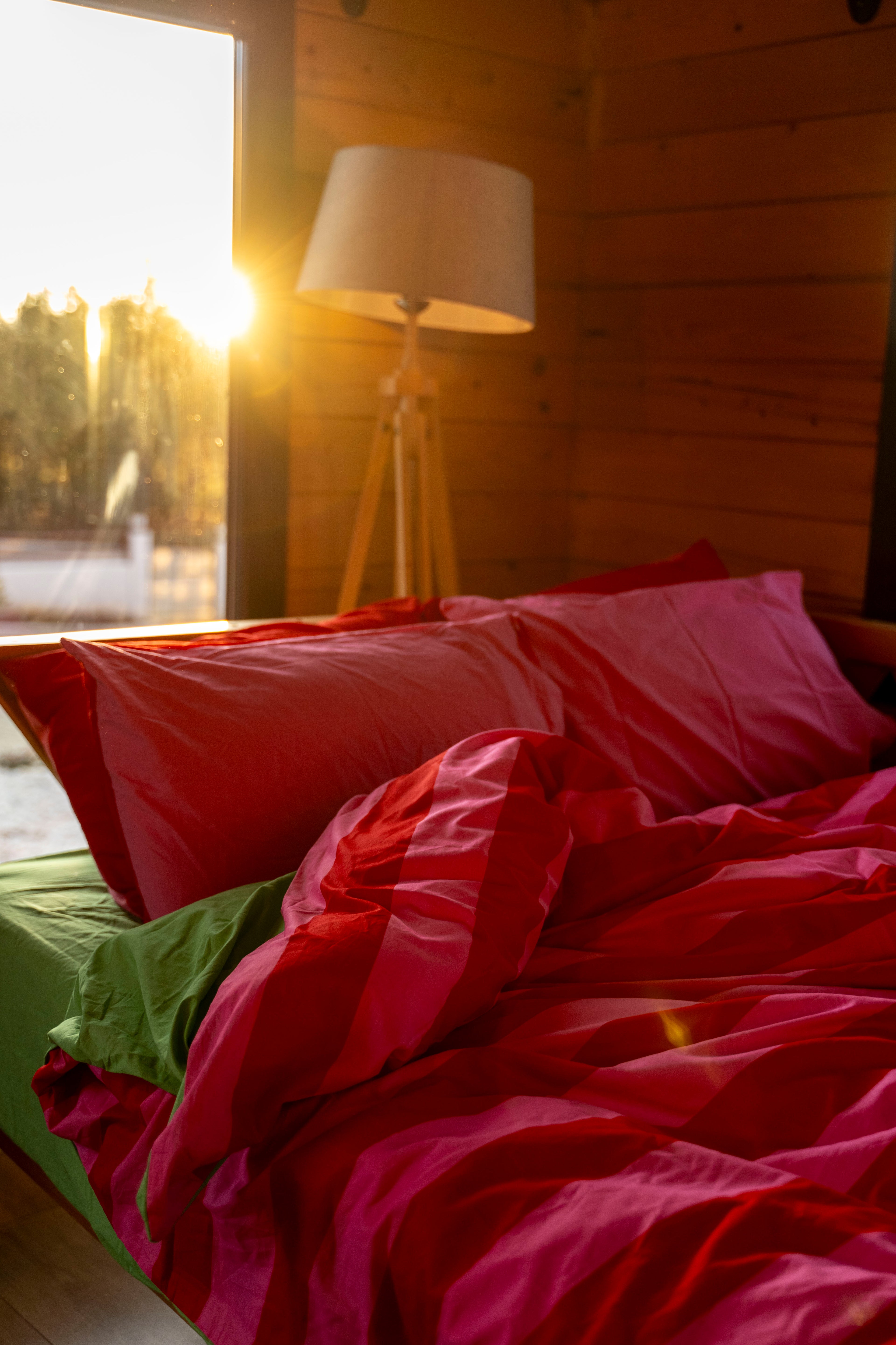 Cozy Home Popping Colors Çift Kişilik Lastikli Çarşaflı Nevresim Takımı Cherie Yeşil
