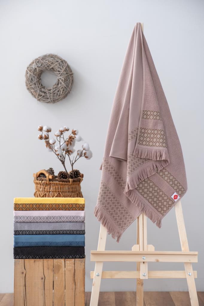 Полотенце Cotton Box Twins 100% Cotton 75x150 бежевое