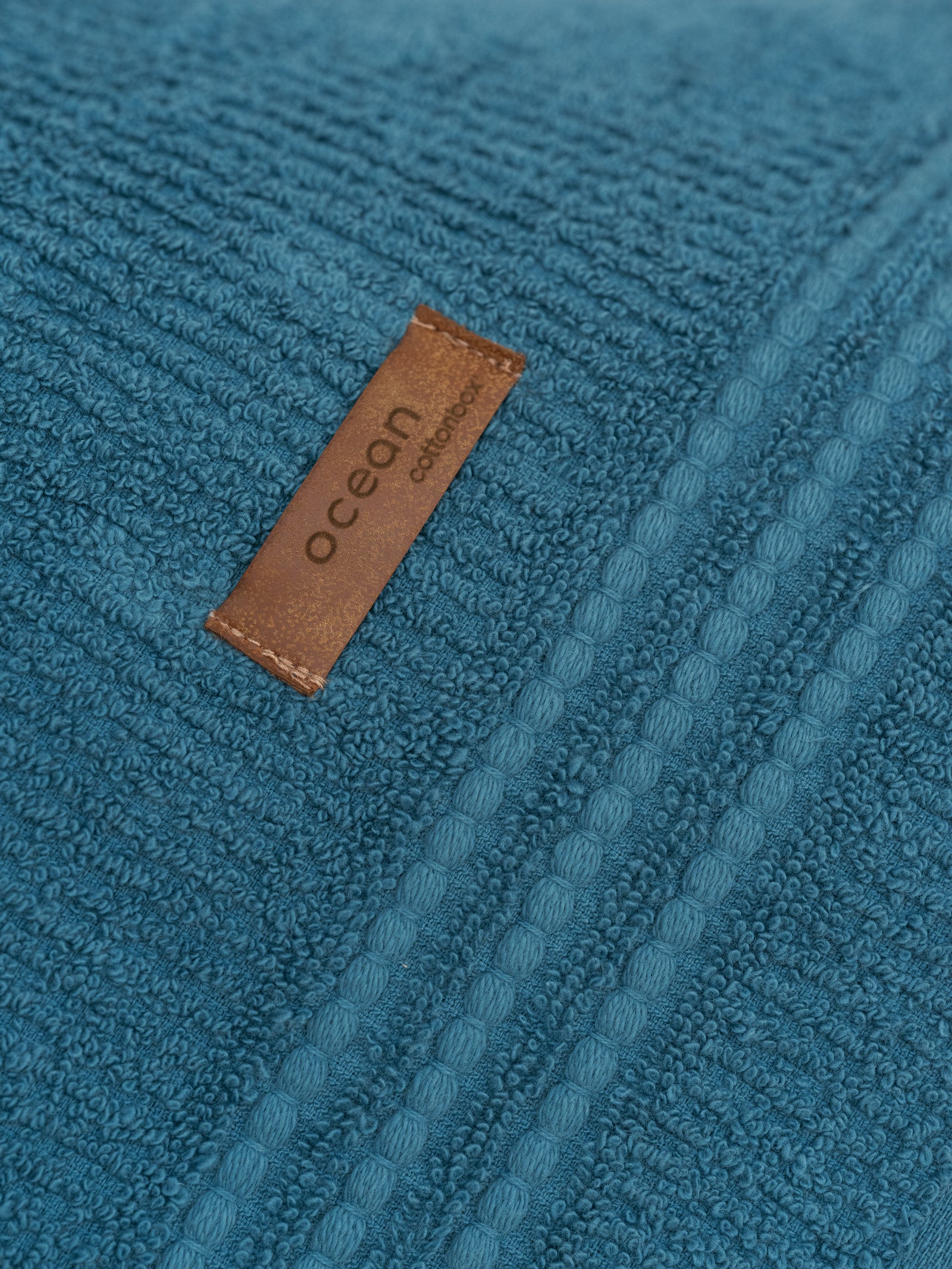 Cotton Box 100% Cotton Wellness Towel Set Ocean Petrol
