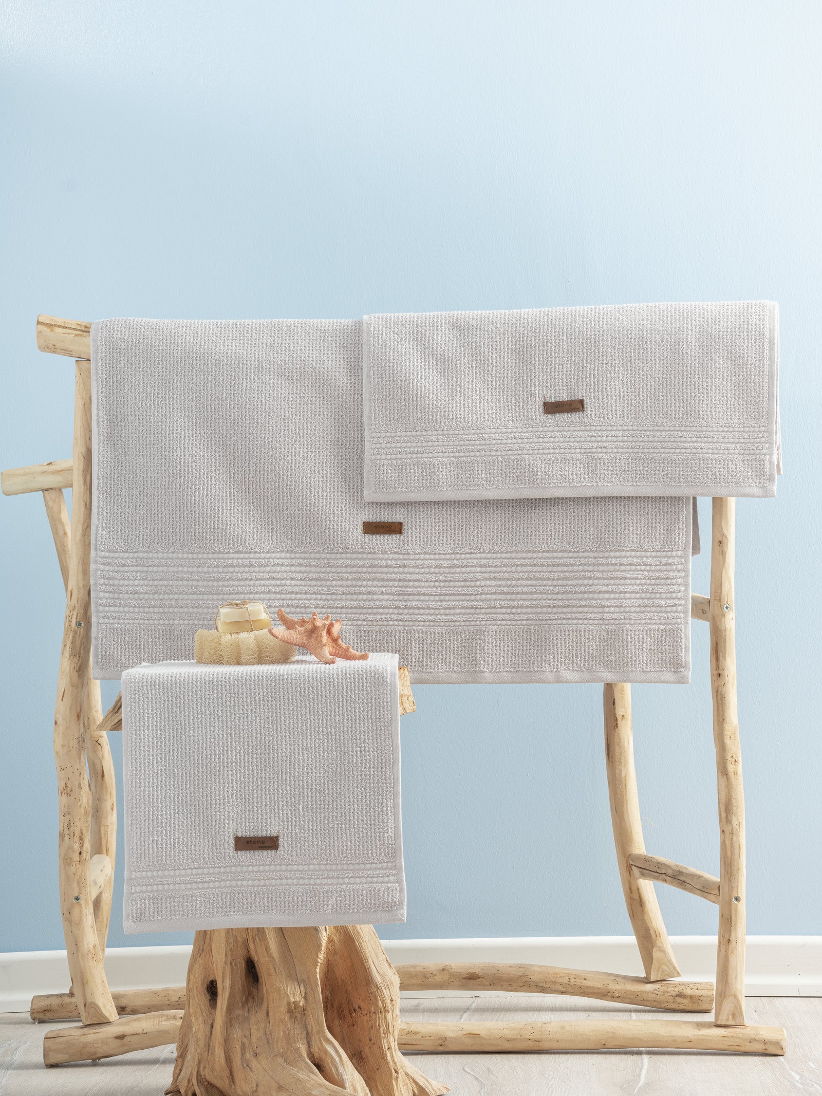 Набор полотенец Cotton Box Wellness из 100% хлопка, цвет Stone Gray