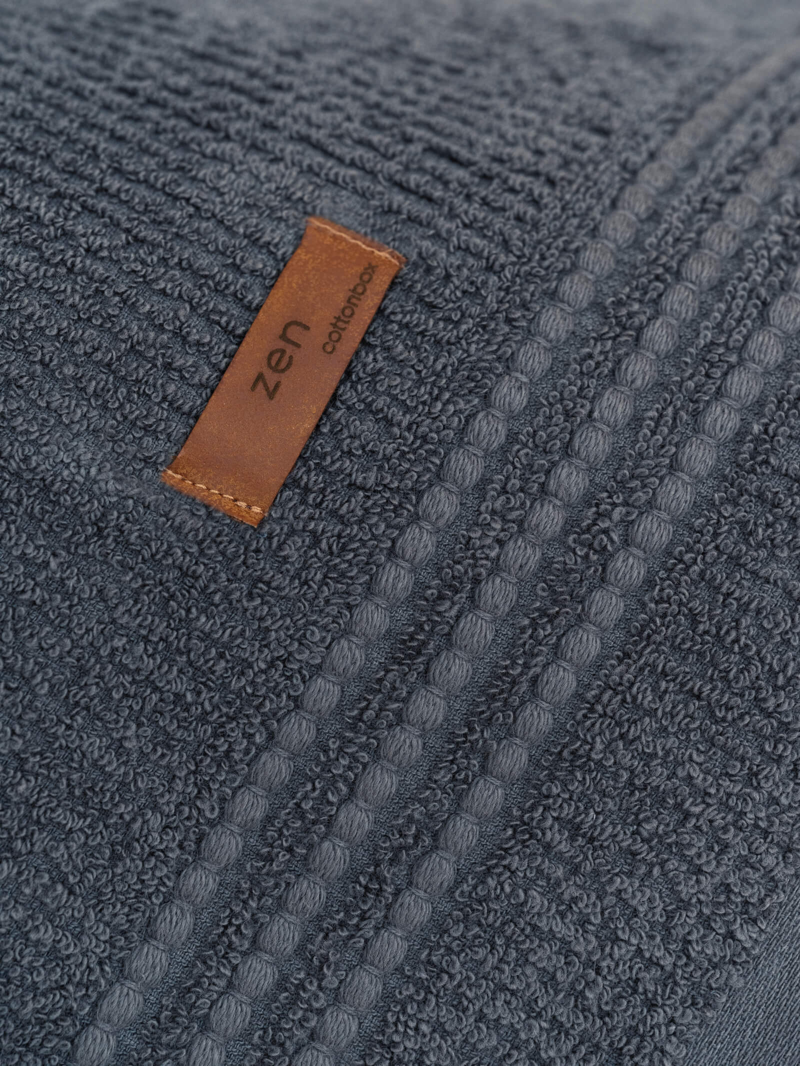 Cotton Box 100% Cotton Wellness Towel Set Zen Anthracite