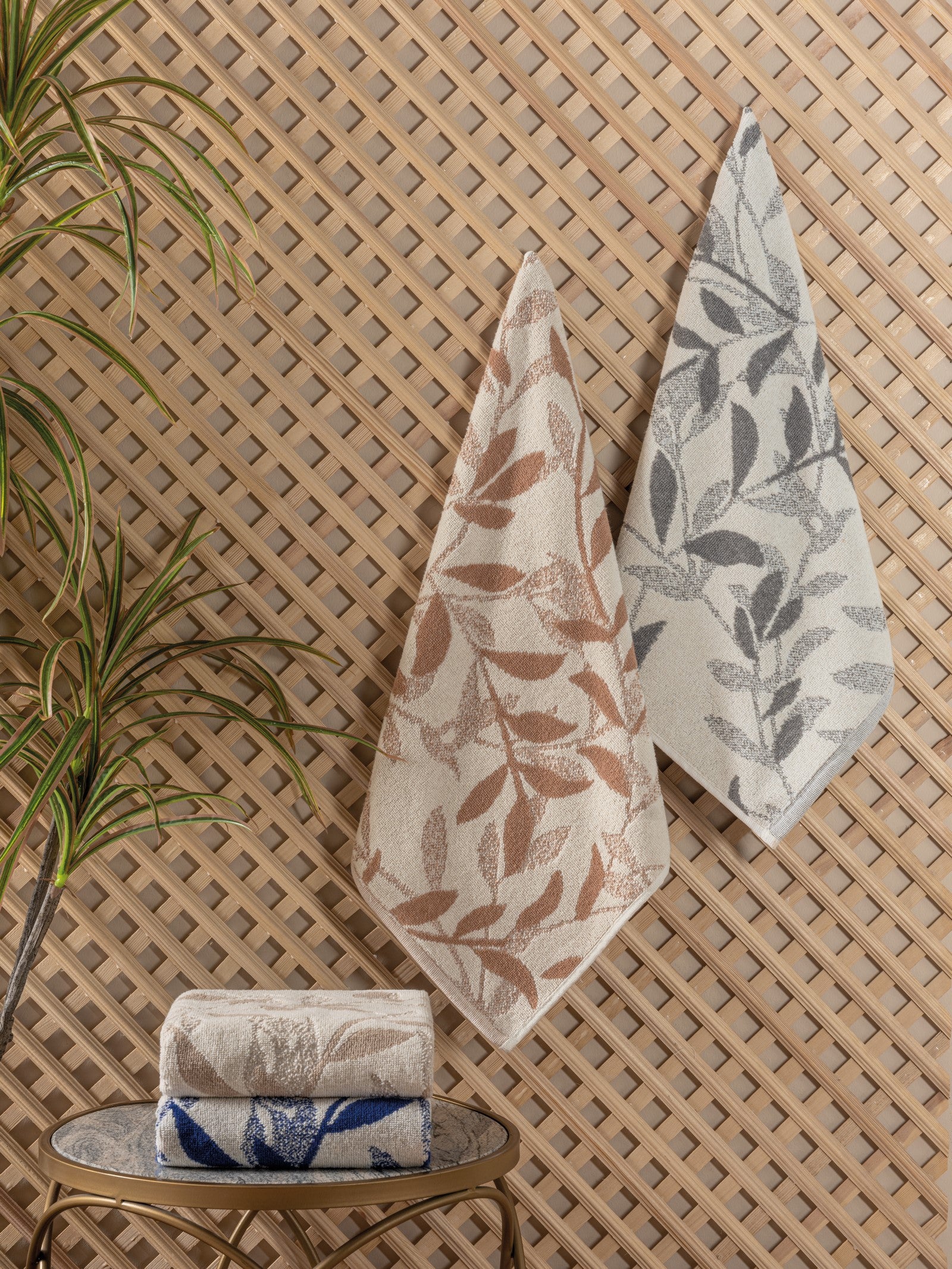 Комплект из 4 жаккардовых полотенец в скандинавском стиле Cotton Box Karian 50x90