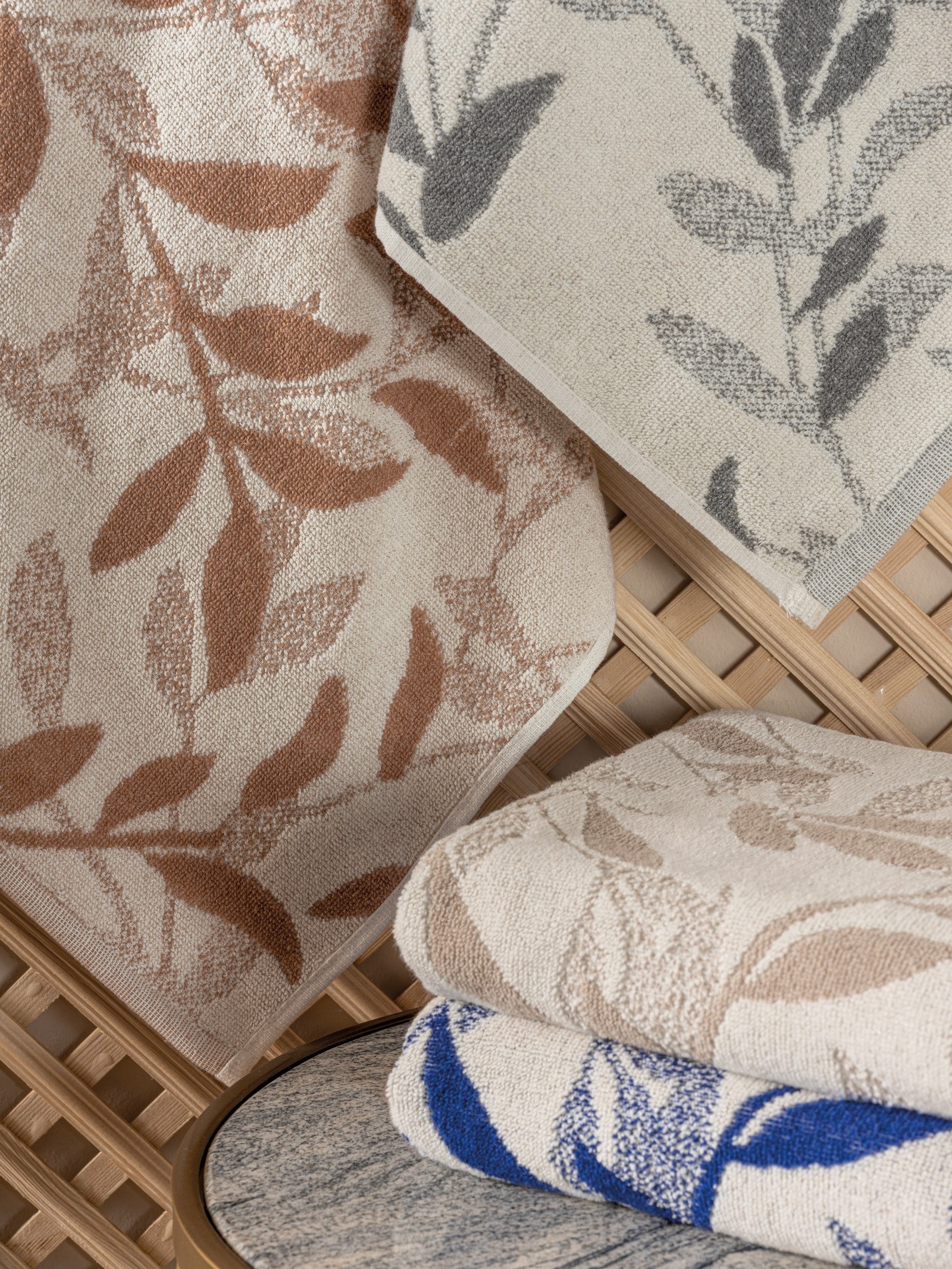 Комплект из 4 жаккардовых полотенец в скандинавском стиле Cotton Box Karian 50x90
