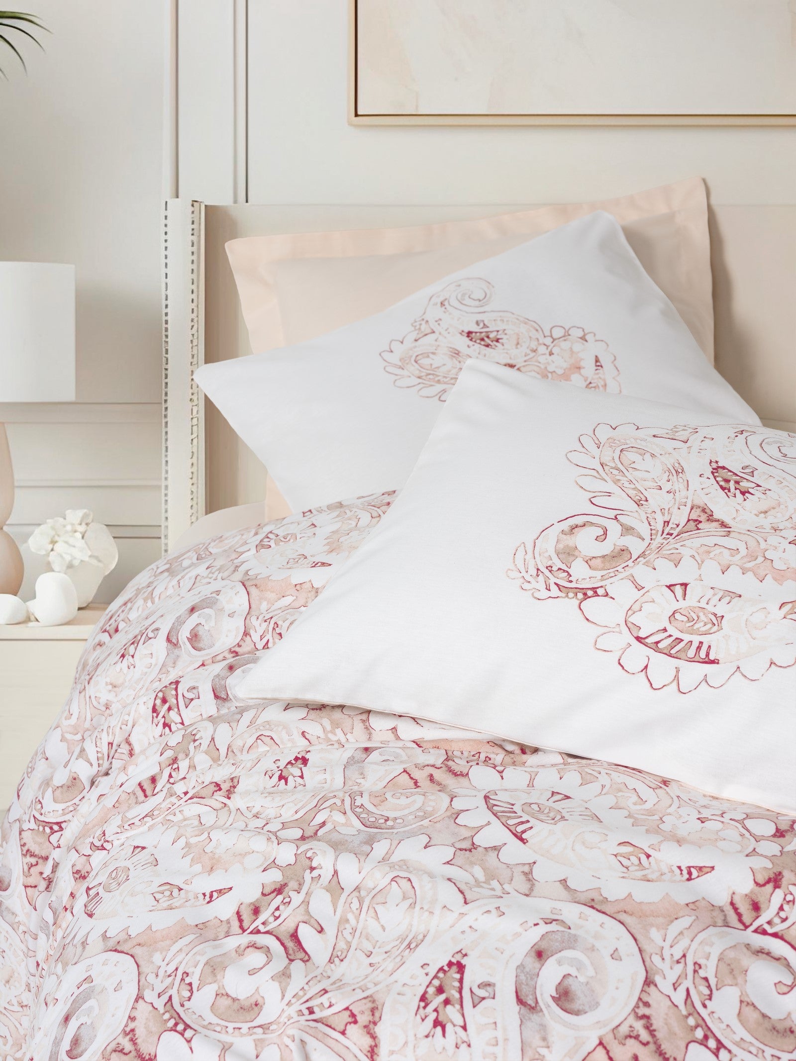 Cotton Box Bohemian Double Duvet Cover Set Serava Salmon