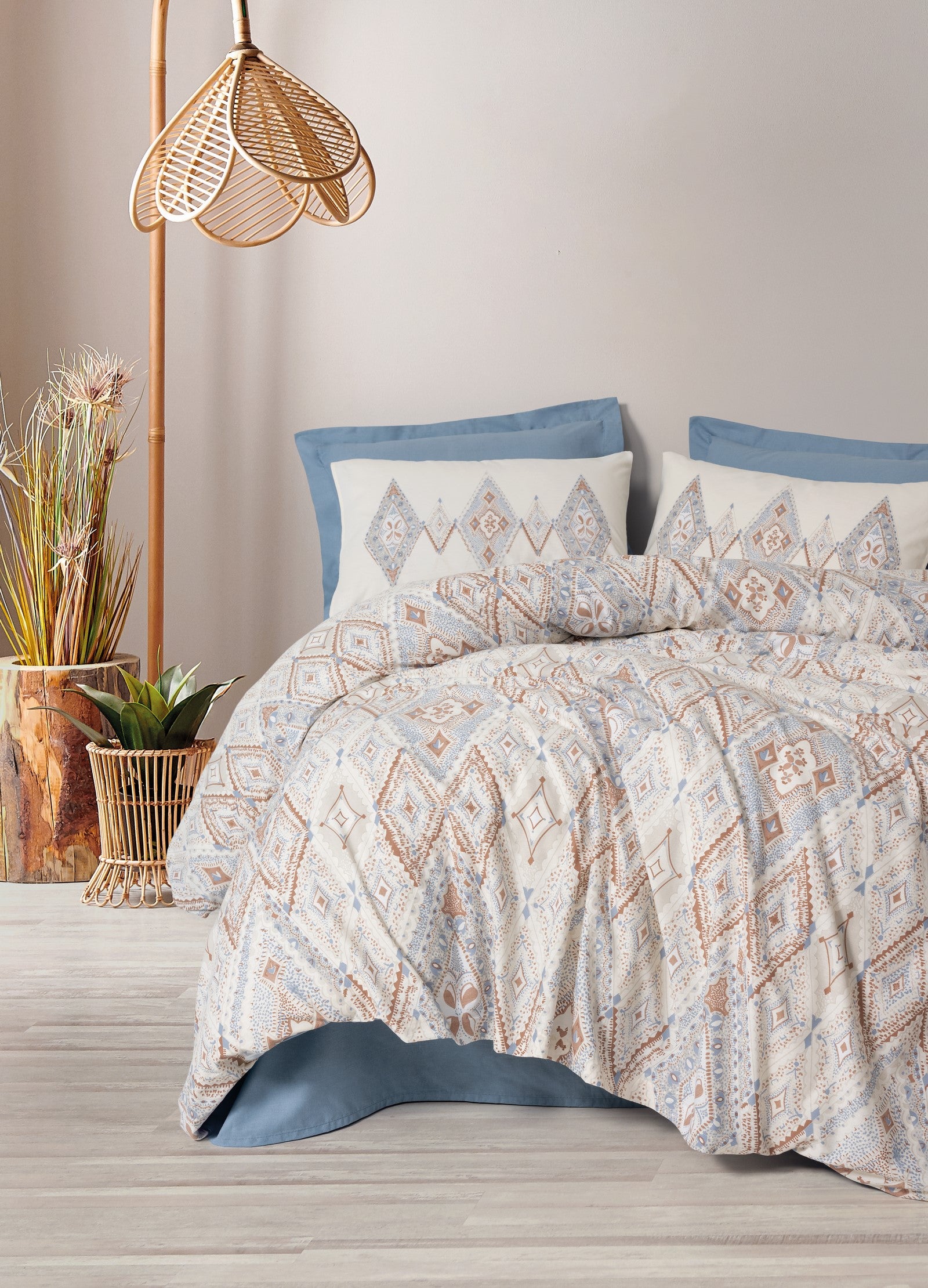 Cotton Box Bohemian Single Duvet Cover Set Zanora Indigo