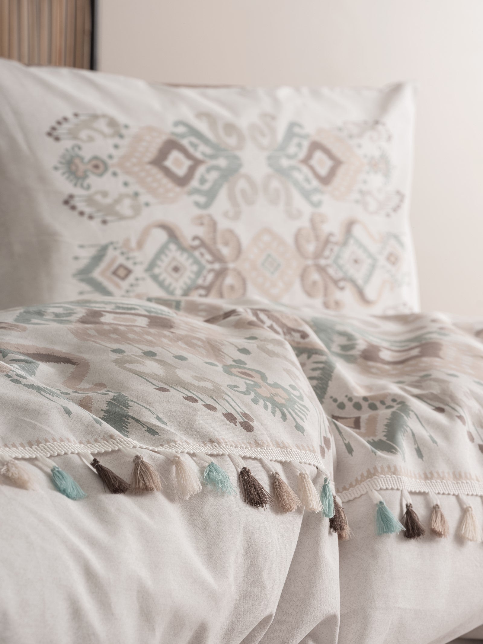 Cotton Box Candy Double Duvet Cover Set Asilo Brown