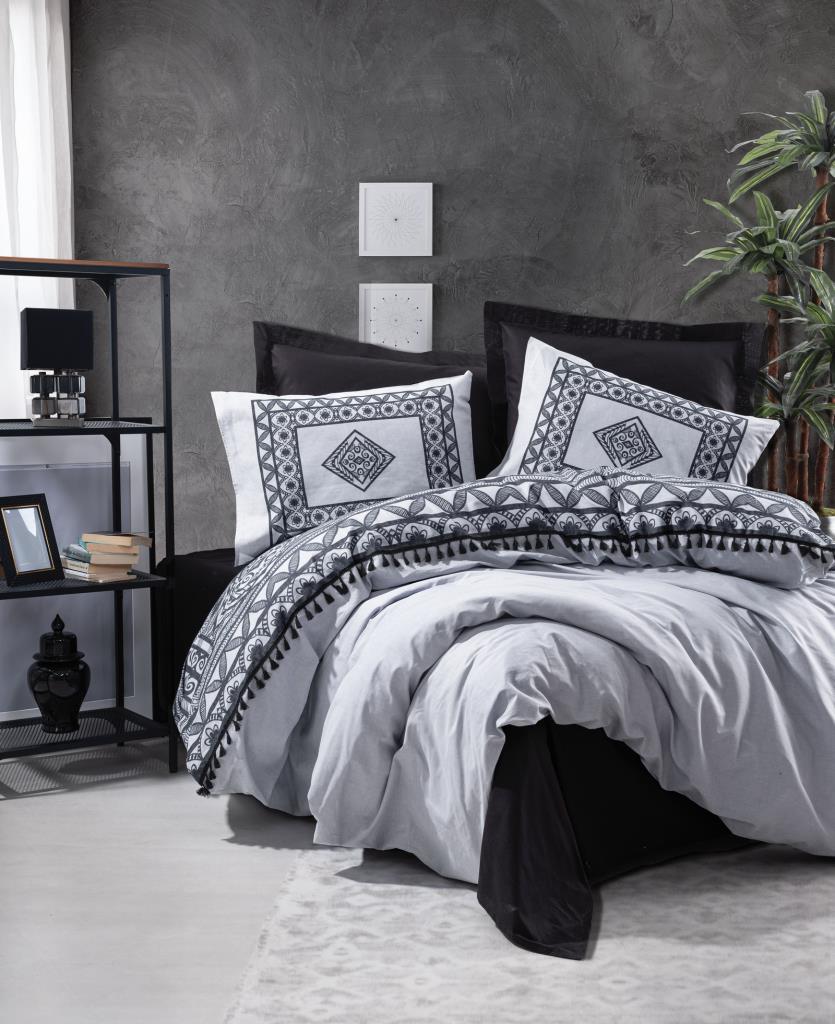 Cotton Box Candy Single Duvet Cover Set Degno Black