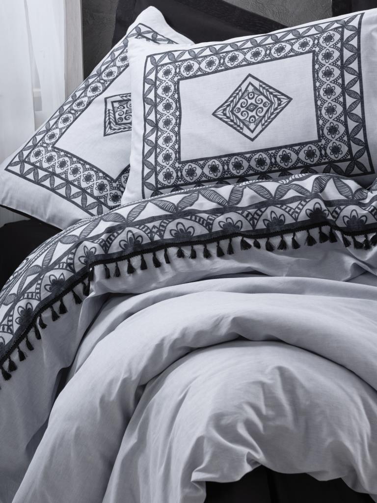 Cotton Box Candy Single Duvet Cover Set Degno Black