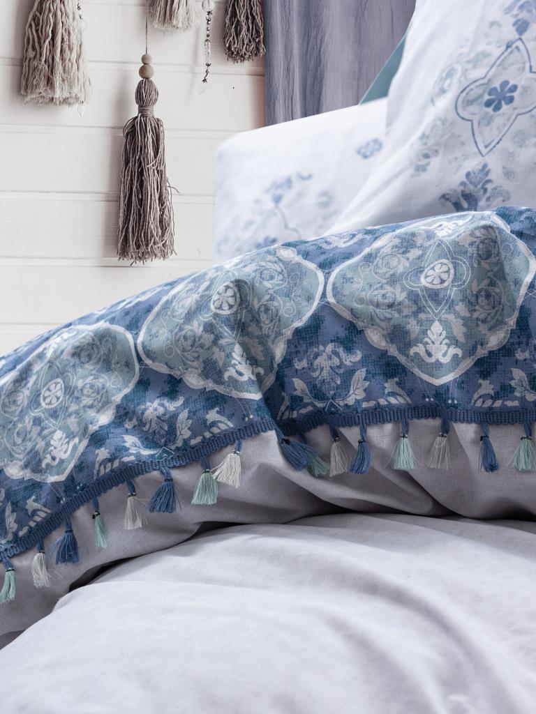 Cotton Box Candy Single Duvet Cover Set Jeni Blue