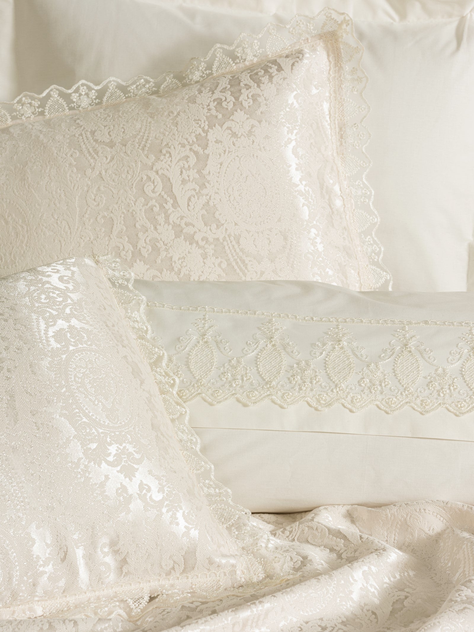 Cotton Box Chi Chi Double Pique Duvet Cover Set Silva Cream
