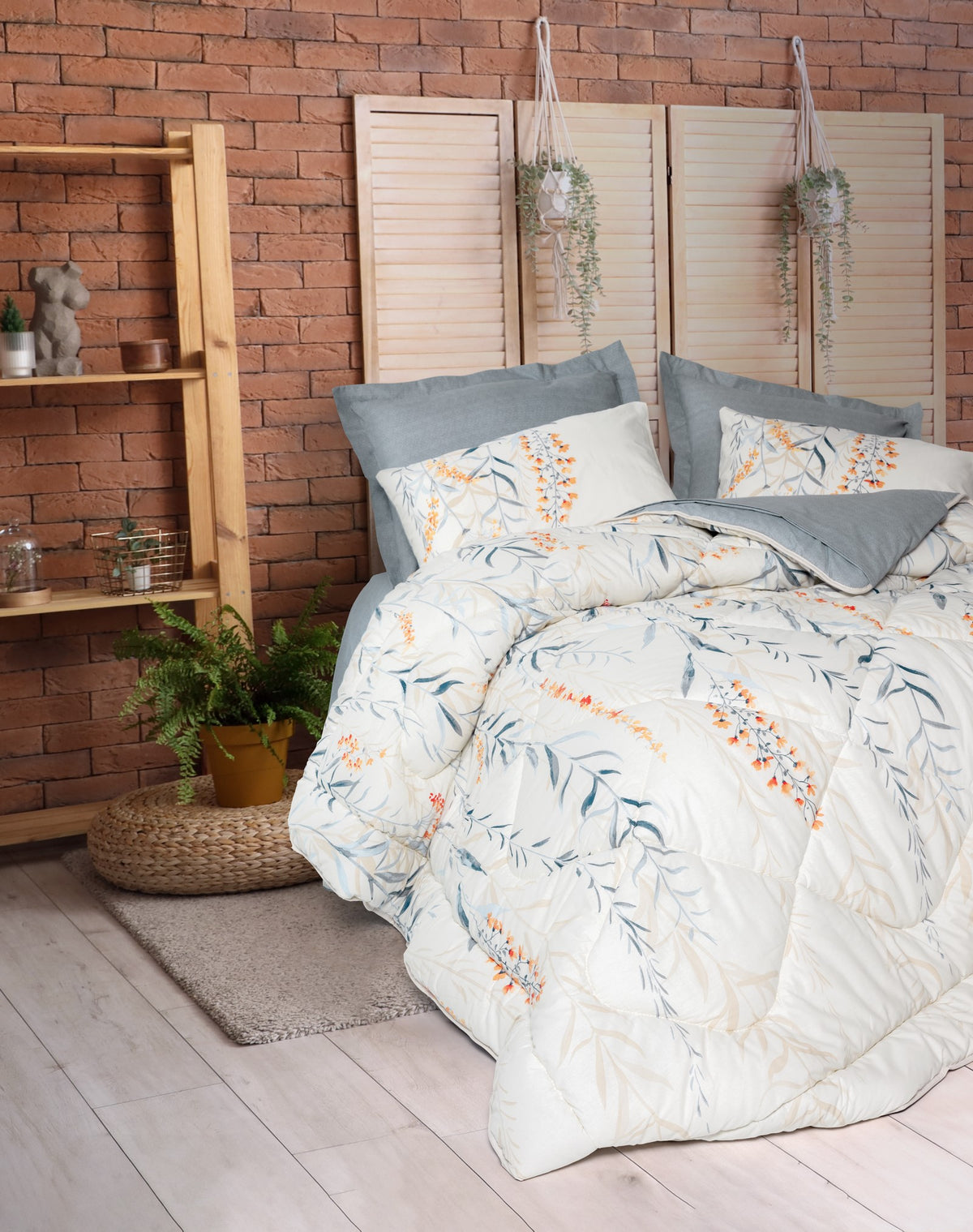 Cotton Box Double Sleeping Set Hiedra Indigo