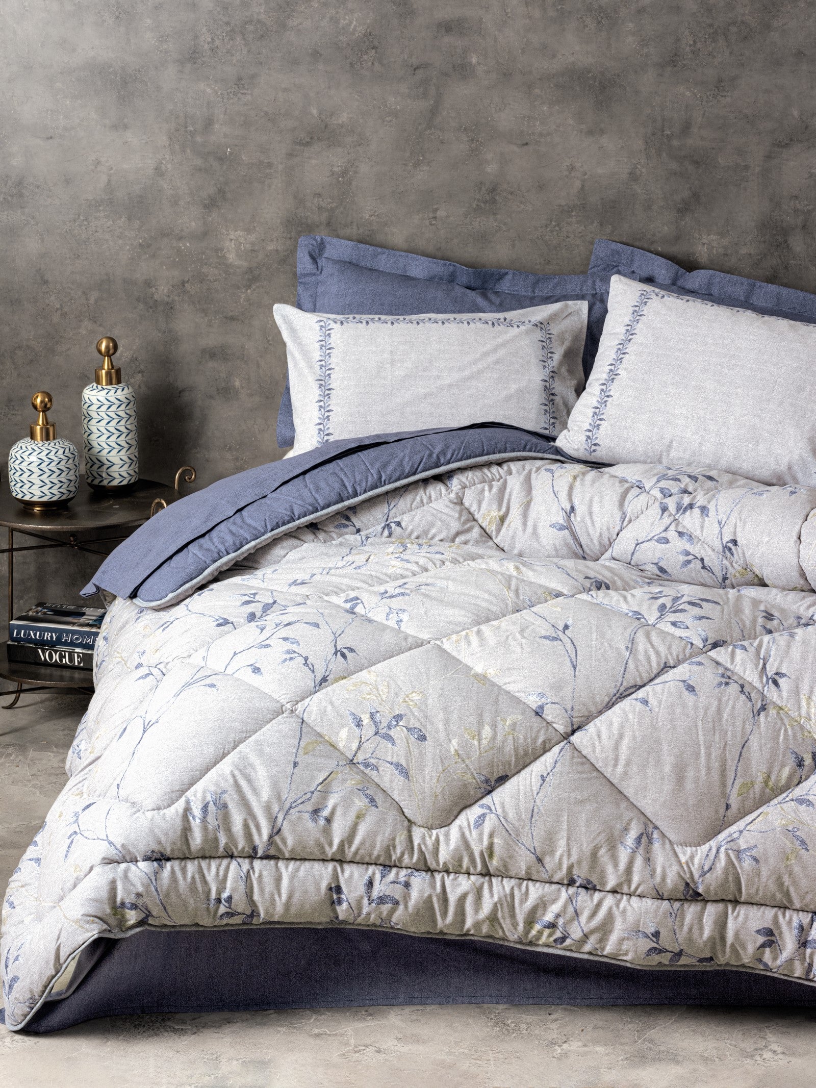 Cotton Box Double Sleeping Set Nitsa Navy Blue