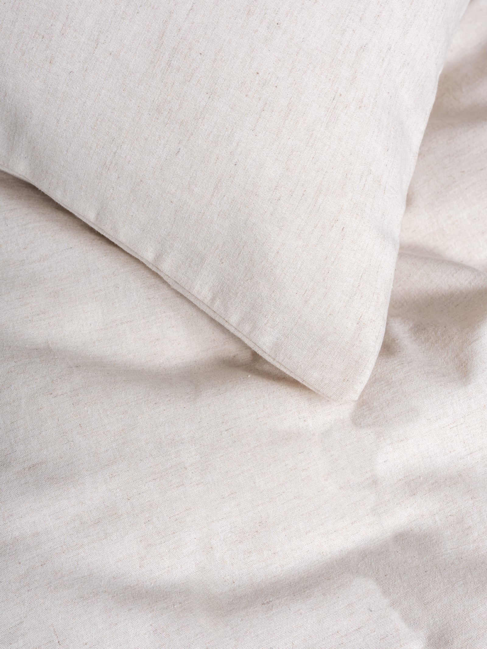 Cotton Box Cotton Linen Double Duvet Cover Set Basic Beige