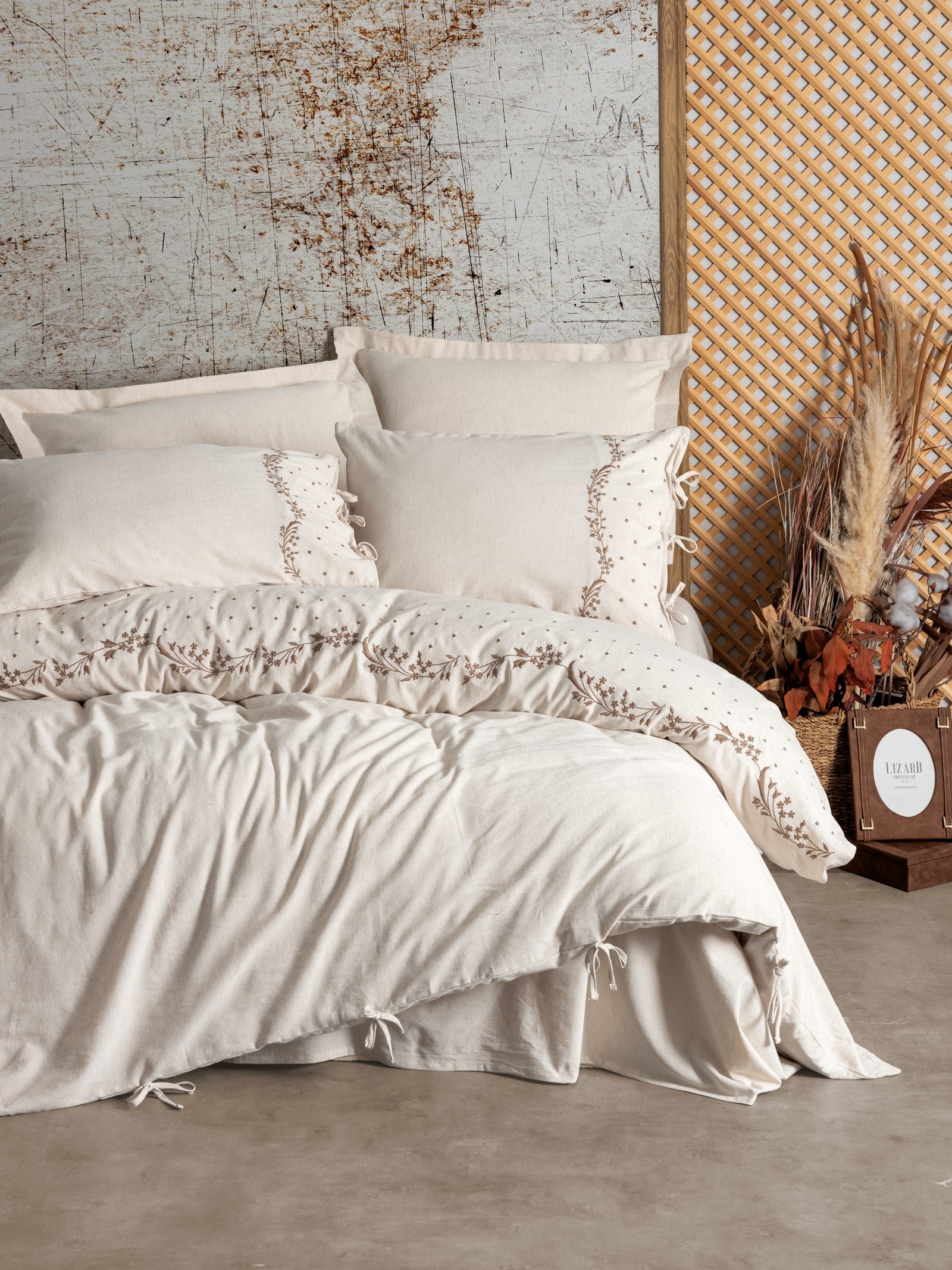 Cotton Box Cotton Linen Double Duvet Cover Set Pelias