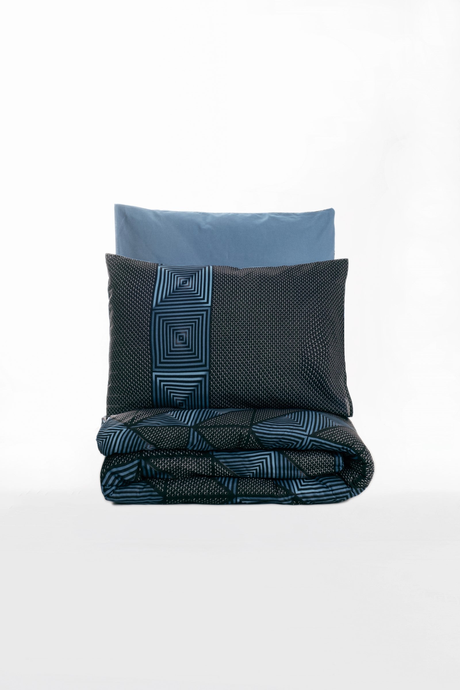 Cotton Box Dark Double Duvet Cover Set Armor Black