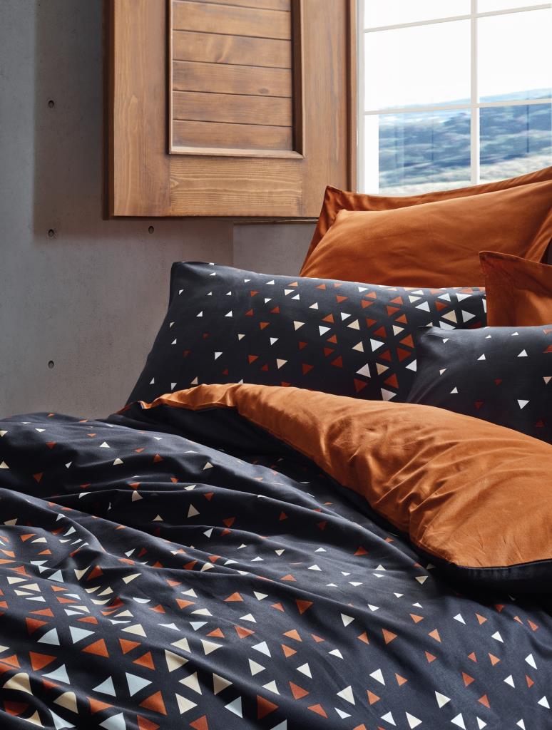 Cotton Box Dark Double Duvet Cover Set Colin Cinnamon