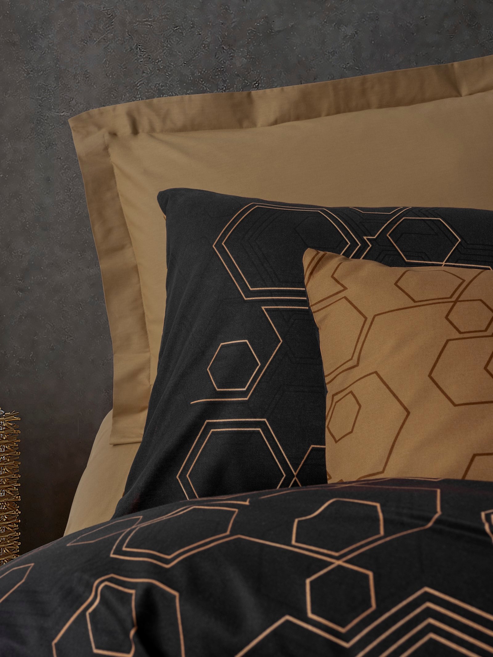 Cotton Box Dark Double Duvet Cover Set Dawn Copper