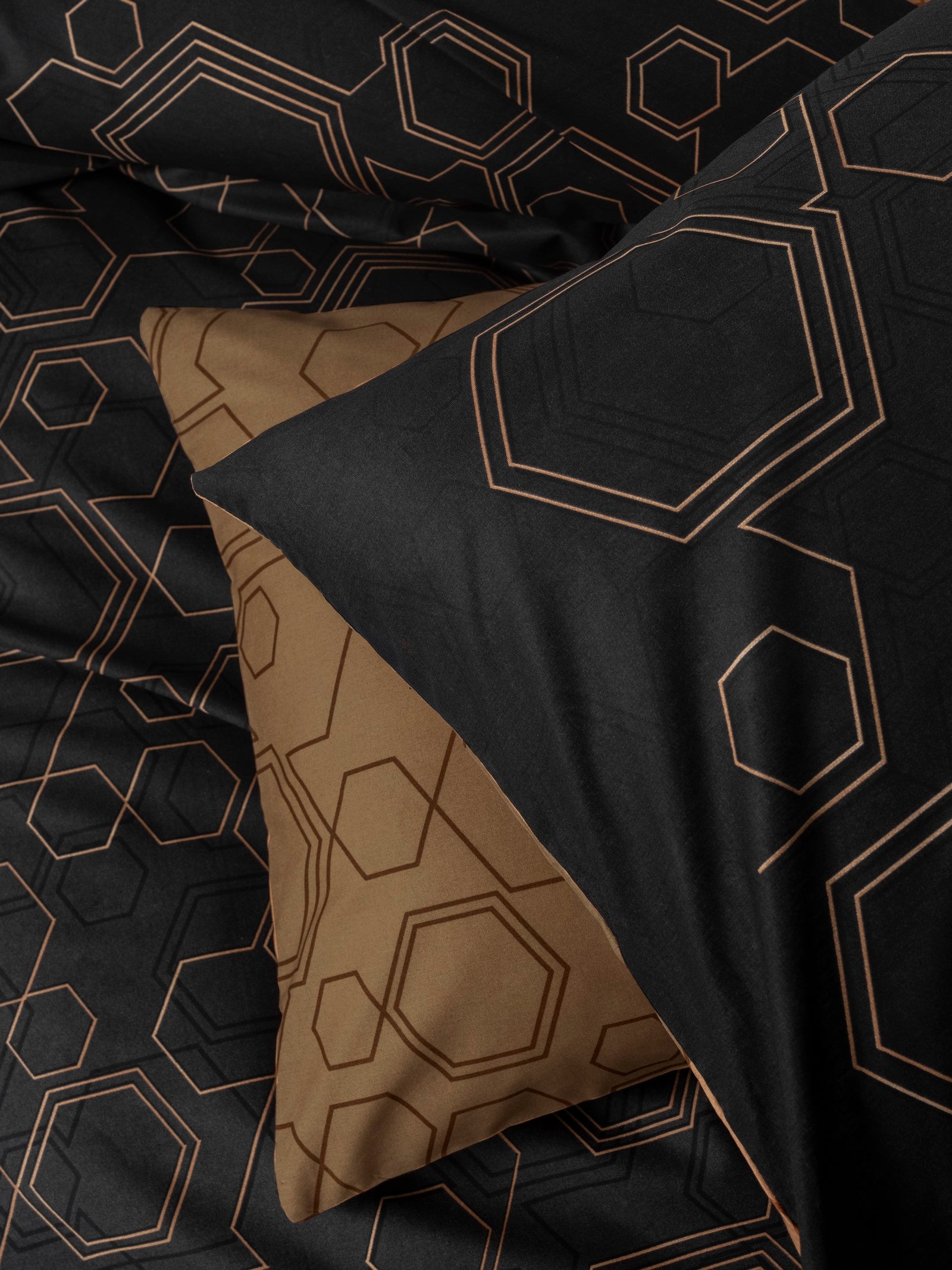 Cotton Box Dark Double Duvet Cover Set Dawn Copper