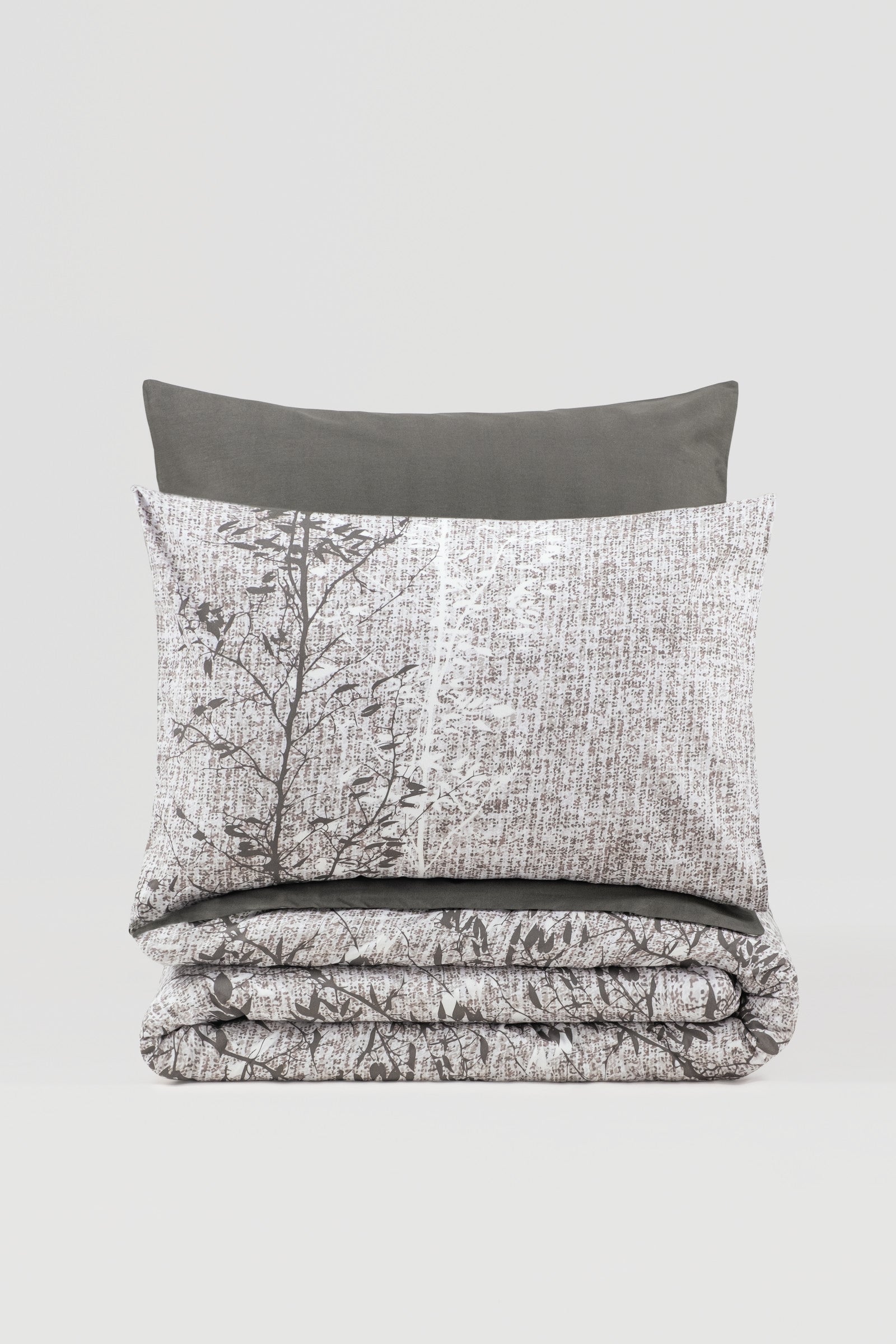 Cotton Box Dual Double Duvet Cover Set Odin Brown