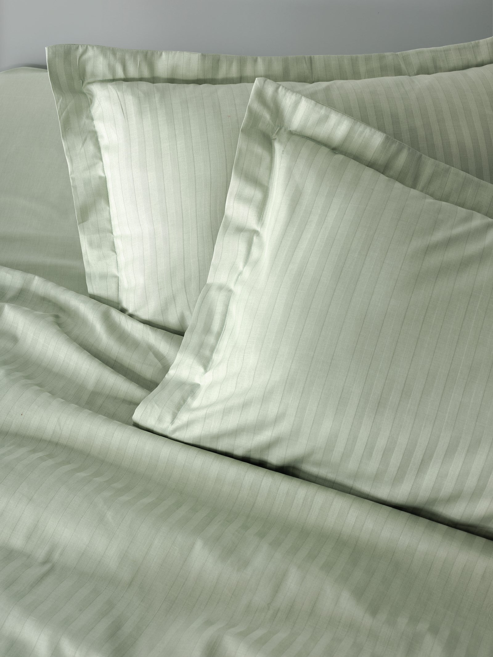 Cotton Box Elegant Stripe Saten Çift Kişilik Nevresim Takımı Adaçayı
