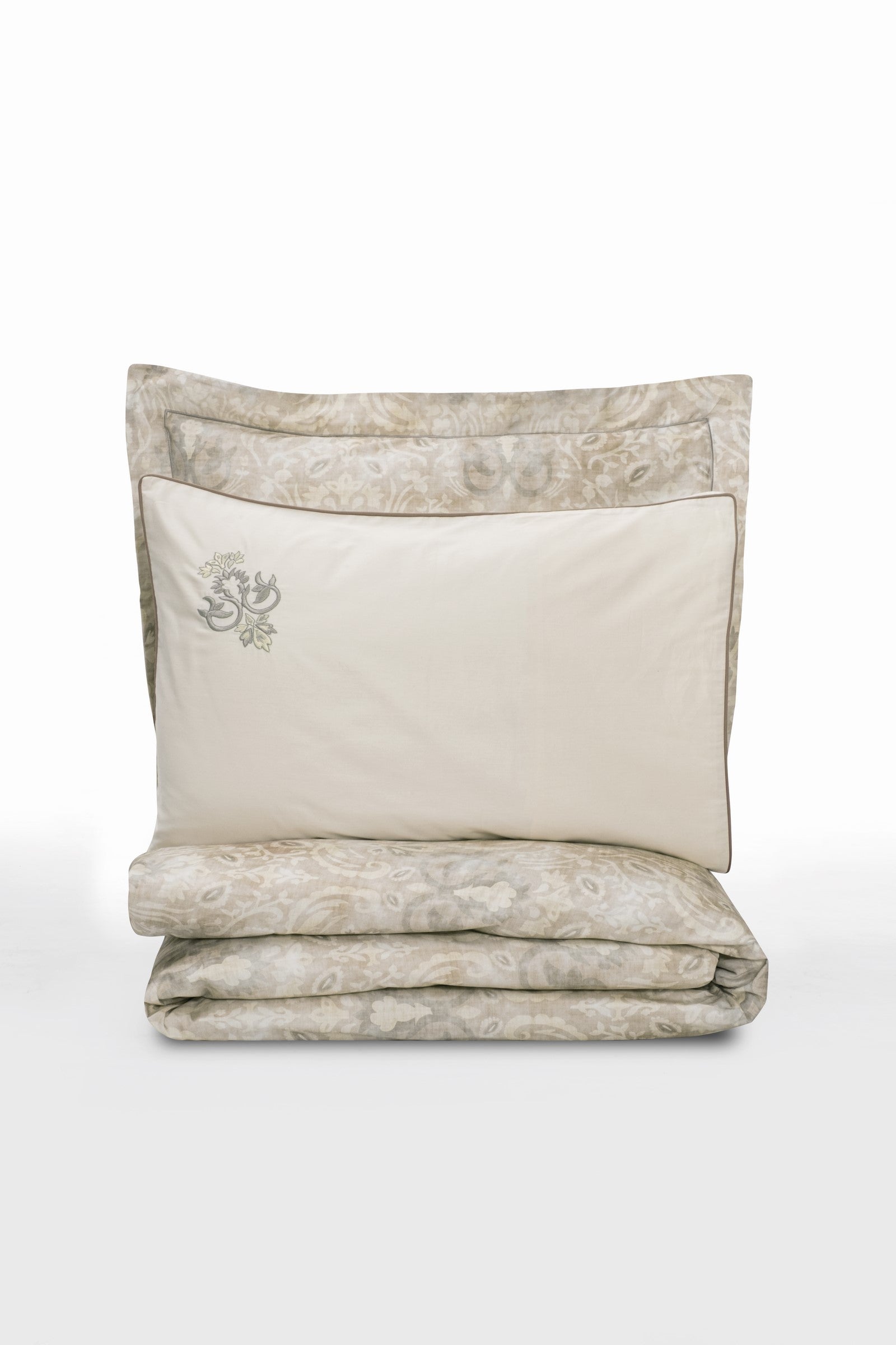Cotton Box Elite Satin Double Duvet Cover Set Beatrix Beige