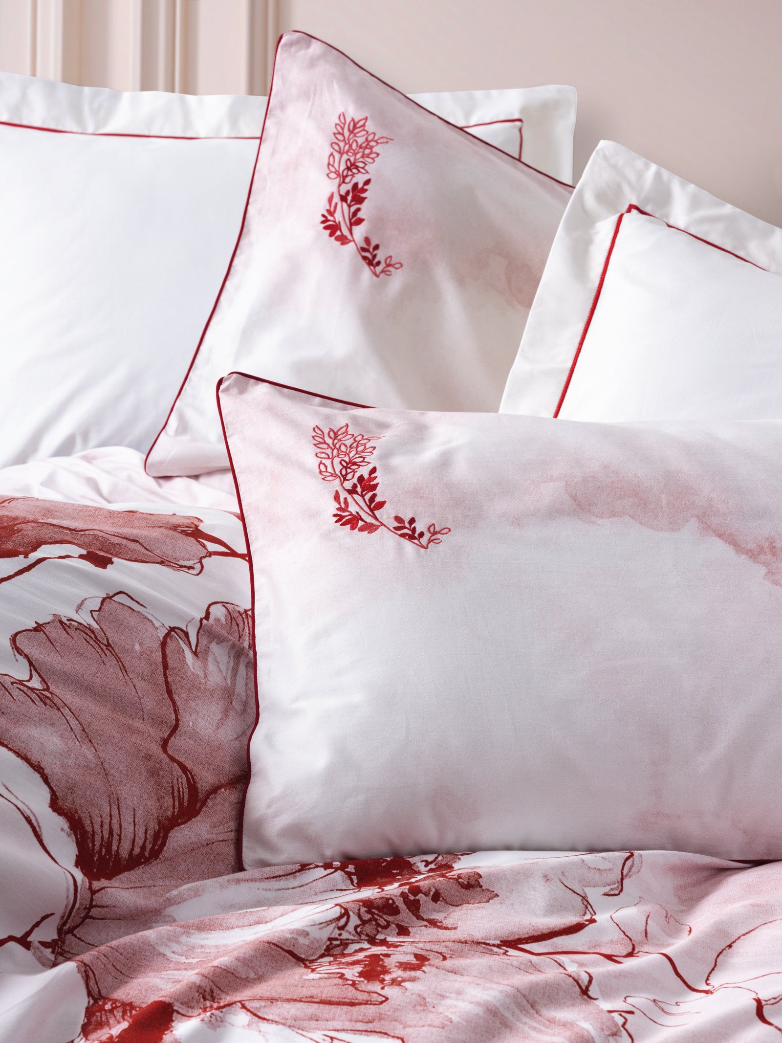 Комплект пододеяльников Cotton Box Elite Satin Double Duvet Set Gules Red