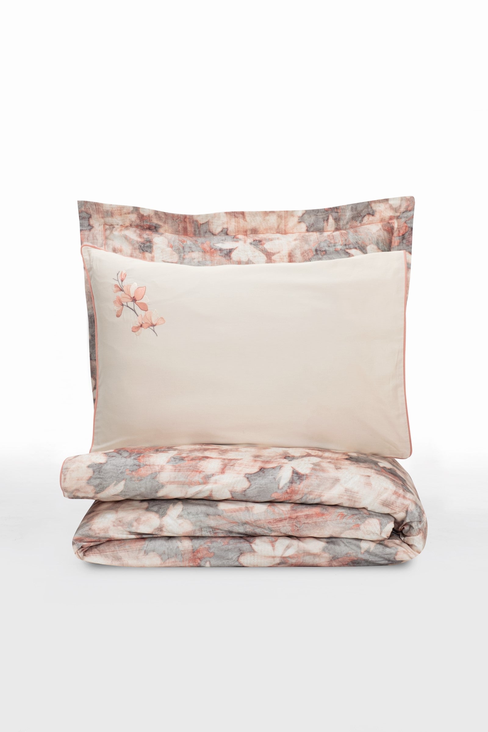 Cotton Box Elite Satin Double Duvet Cover Set Layana Pink
