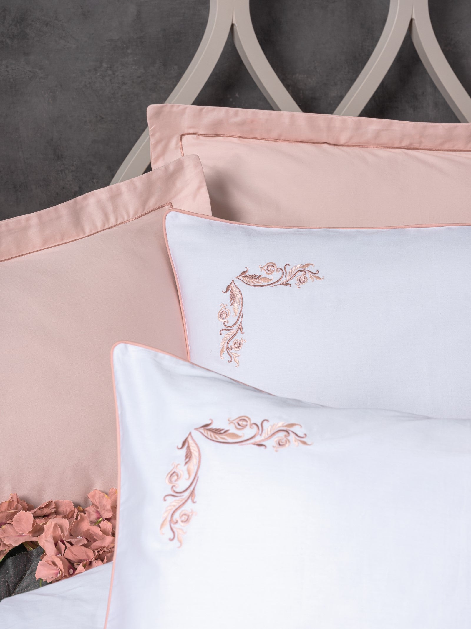 Cotton Box Elite Satin Double Duvet Cover Set Melinda Pink
