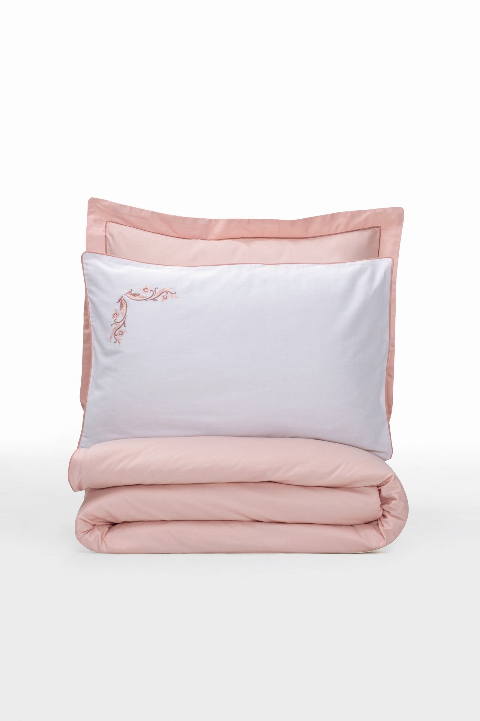 Cotton Box Elite Satin Double Duvet Cover Set Melinda Pink
