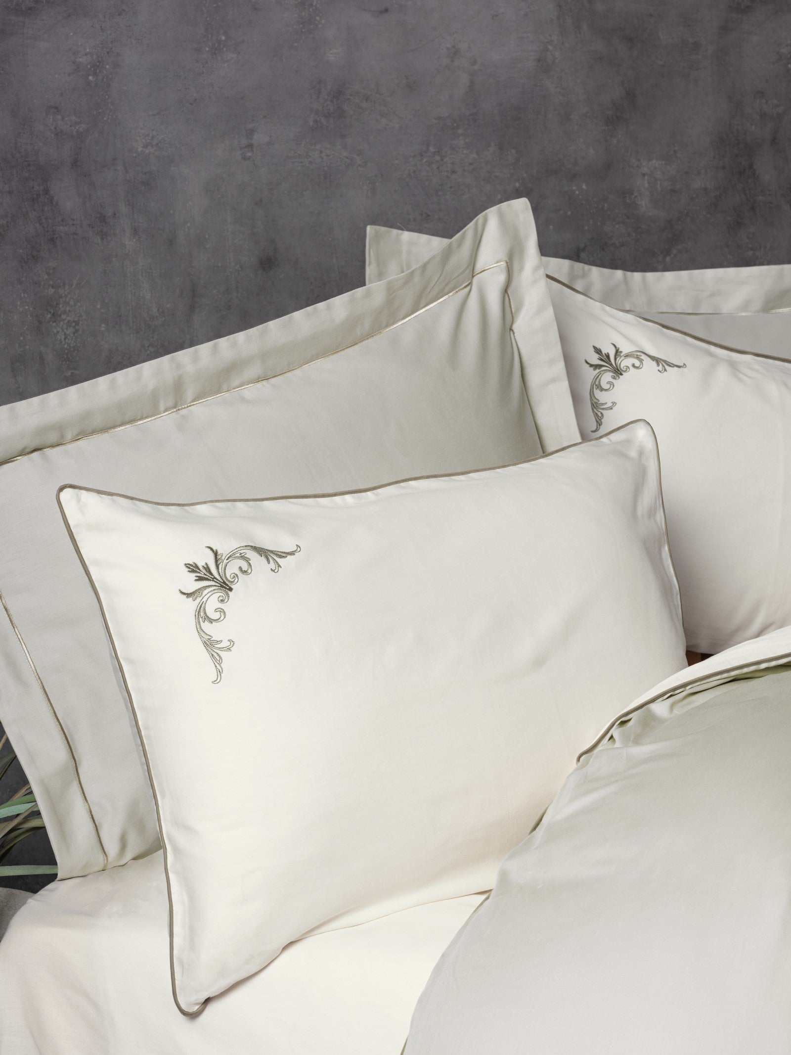 Cotton Box Elite Satin Double Duvet Cover Set Teresa Beige