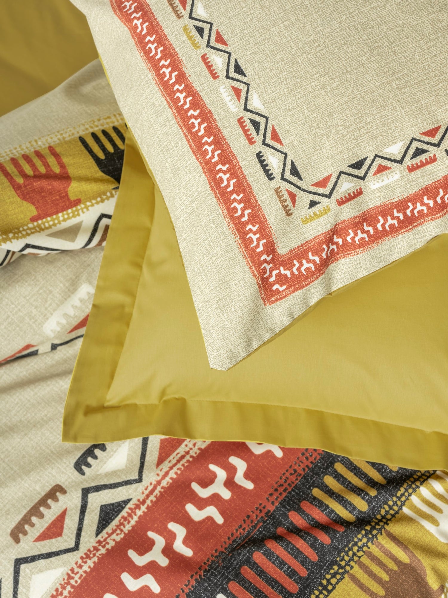 Комплект постельного белья Cotton Box Ethnology Magnus Mustard