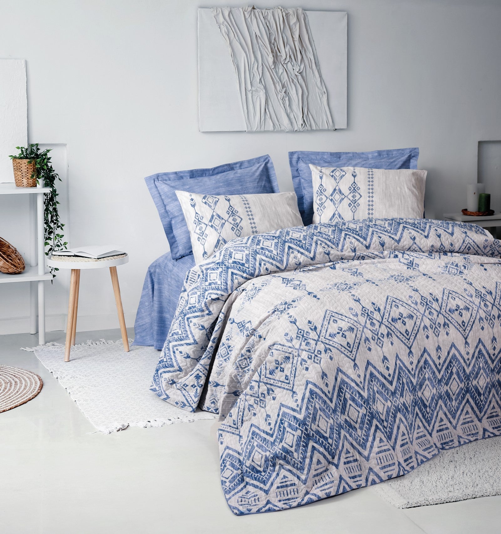 Cotton Box Ethnic Single Complete Set Cleo Blue