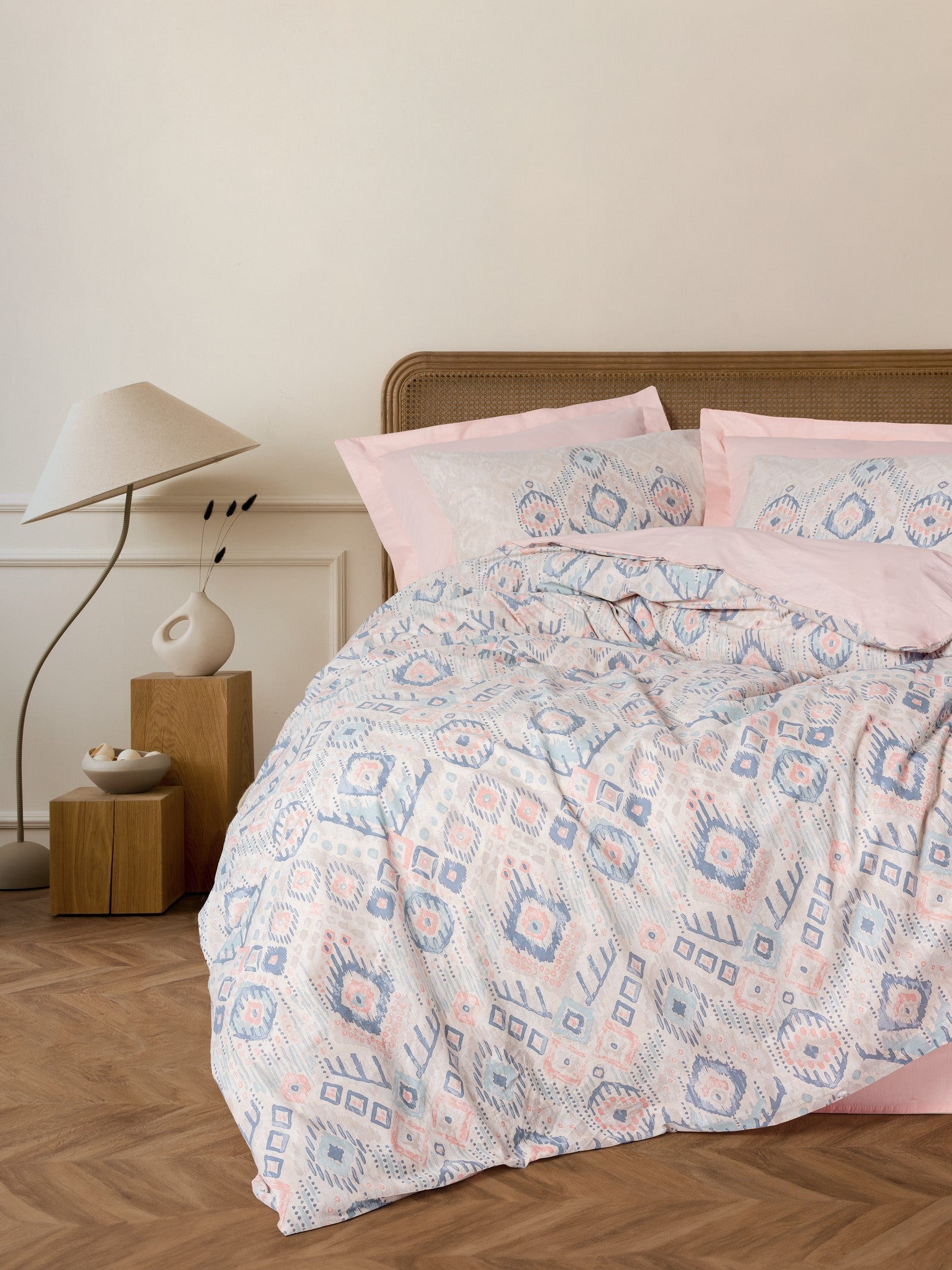 Cotton Box Ethnic Tek Kişilik Nevresim Takımı Mosola Somon