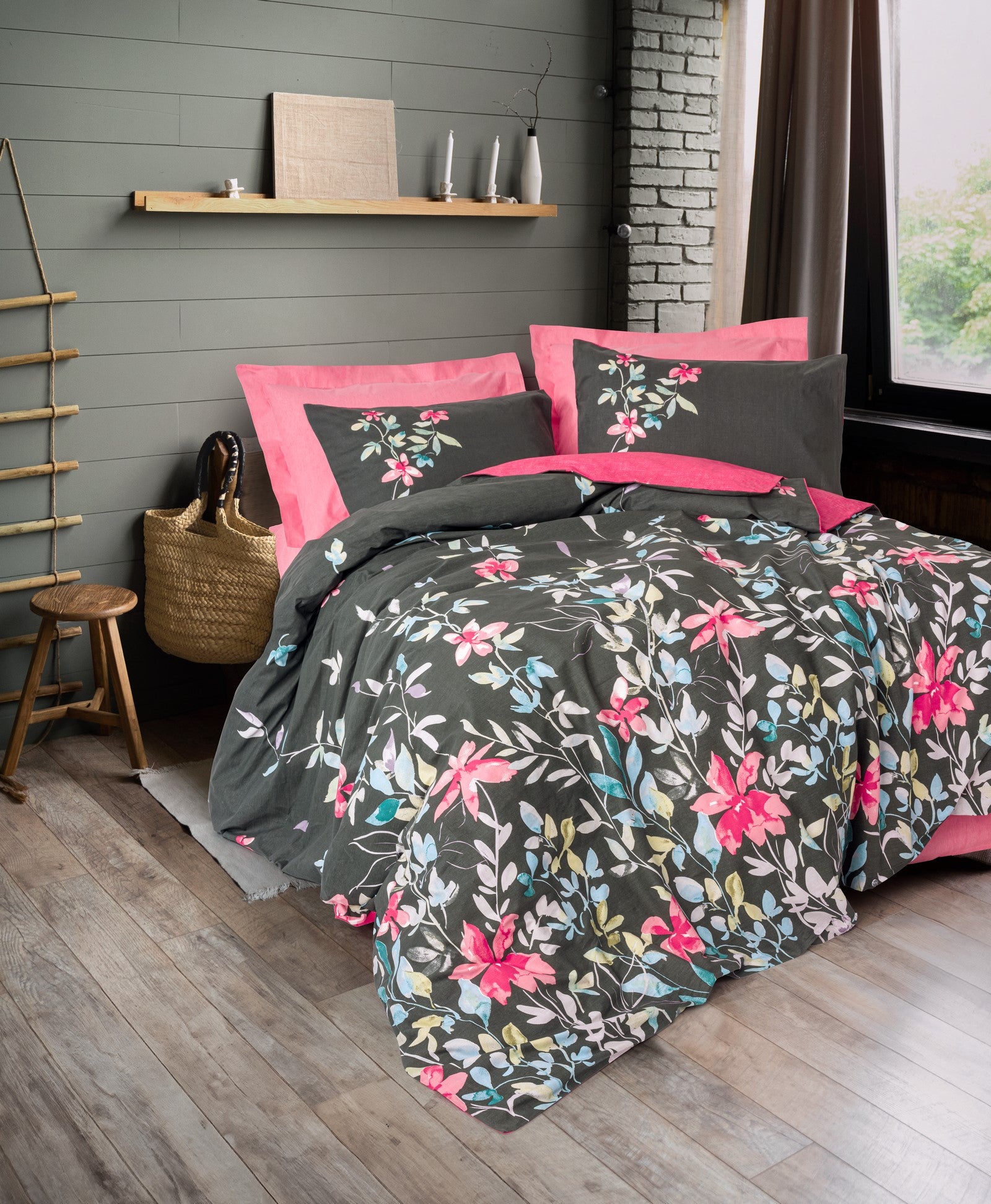 Cotton Box Feminine Single Duvet Cover Set Merlin Pink