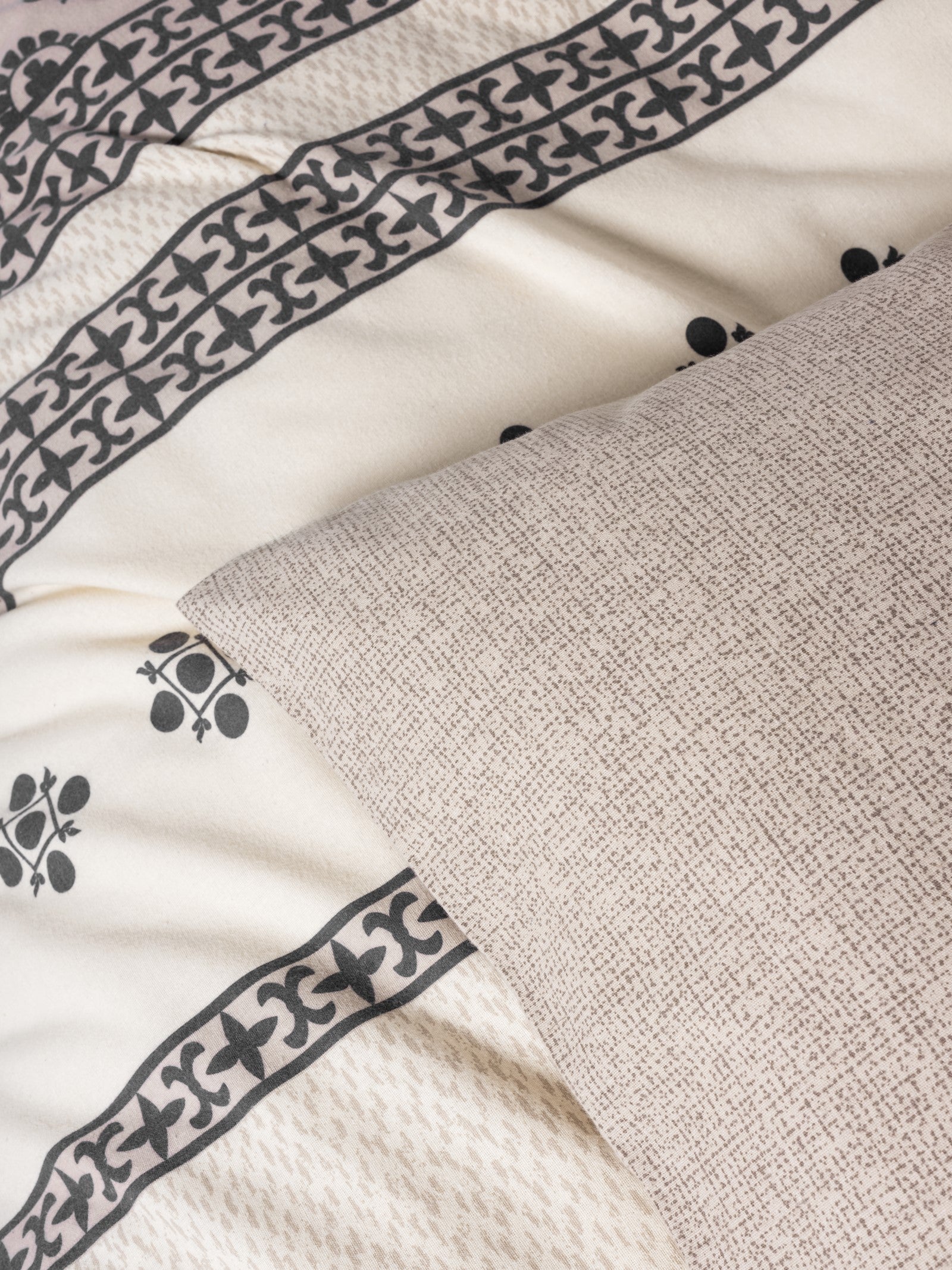 Cotton Box Flanel Çift Kişilik Nevresim Takımı Anita Karamel