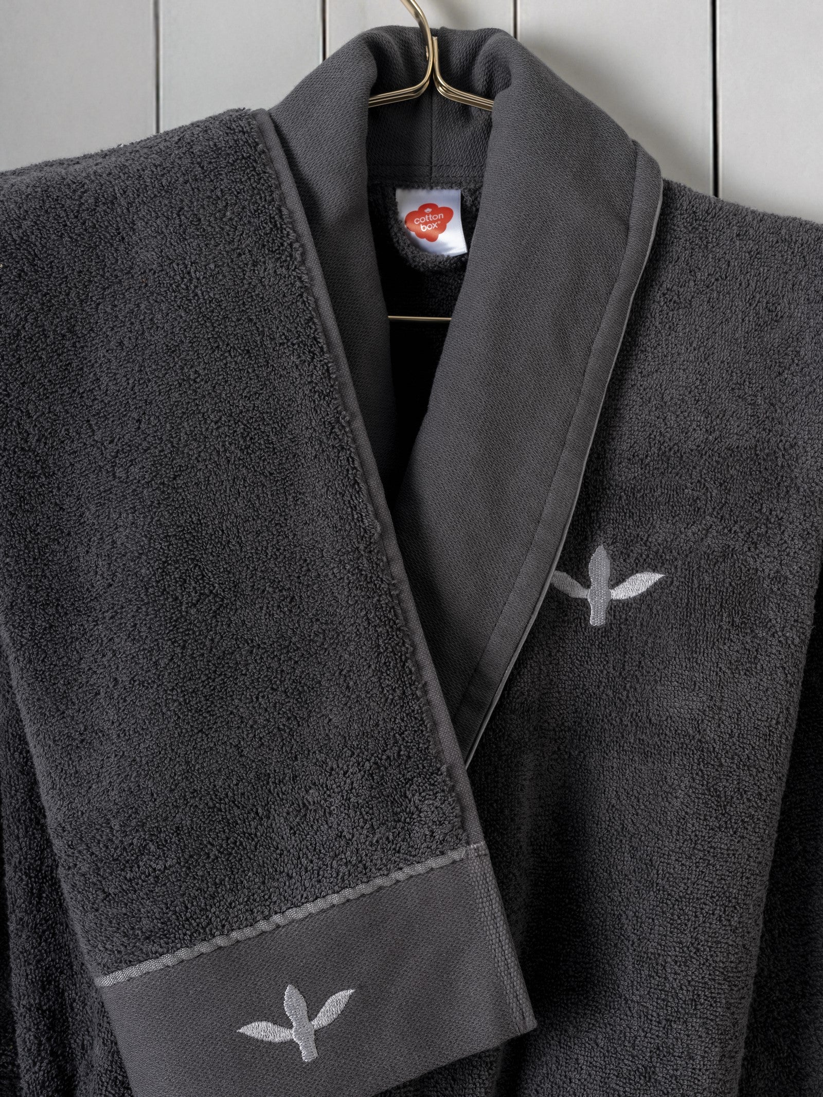 Cotton Box Folk Art Family Robe Set Dalila Cinnamon-Anthracite