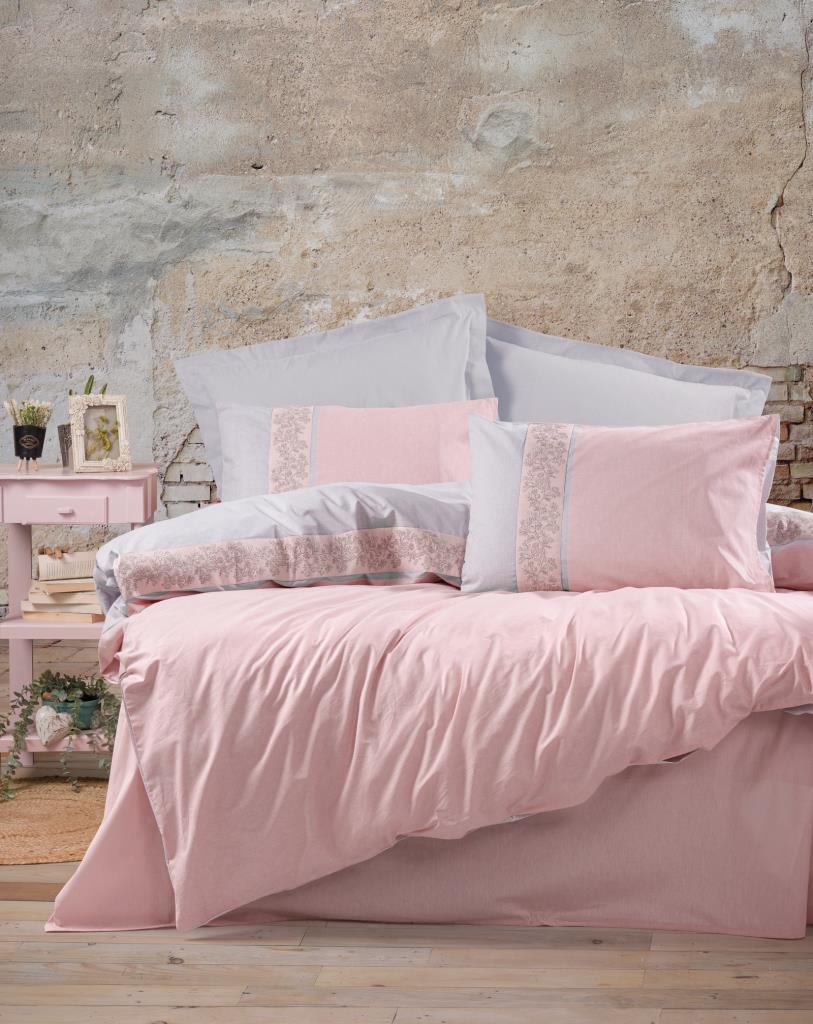 Cotton Box Folk Art Single Duvet Cover Set Mila Pink