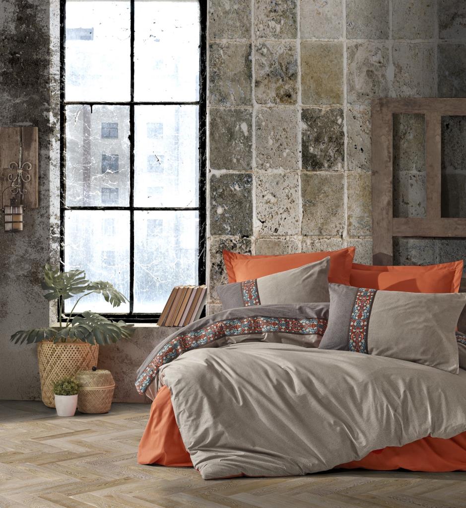 Cotton Box Folk Art Single Duvet Cover Set True Cinnamon