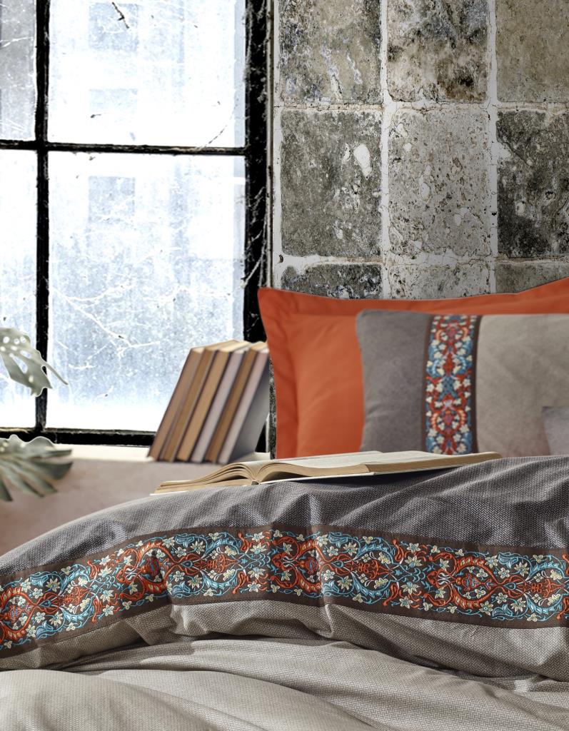 Cotton Box Folk Art Single Duvet Cover Set True Cinnamon
