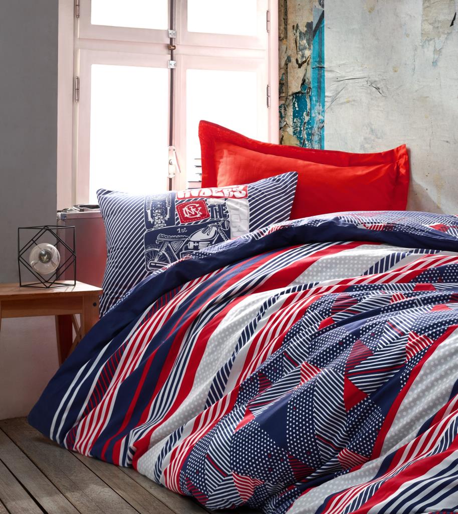 Cotton Box Young Room Single Duvet Cover Set The Riders Red