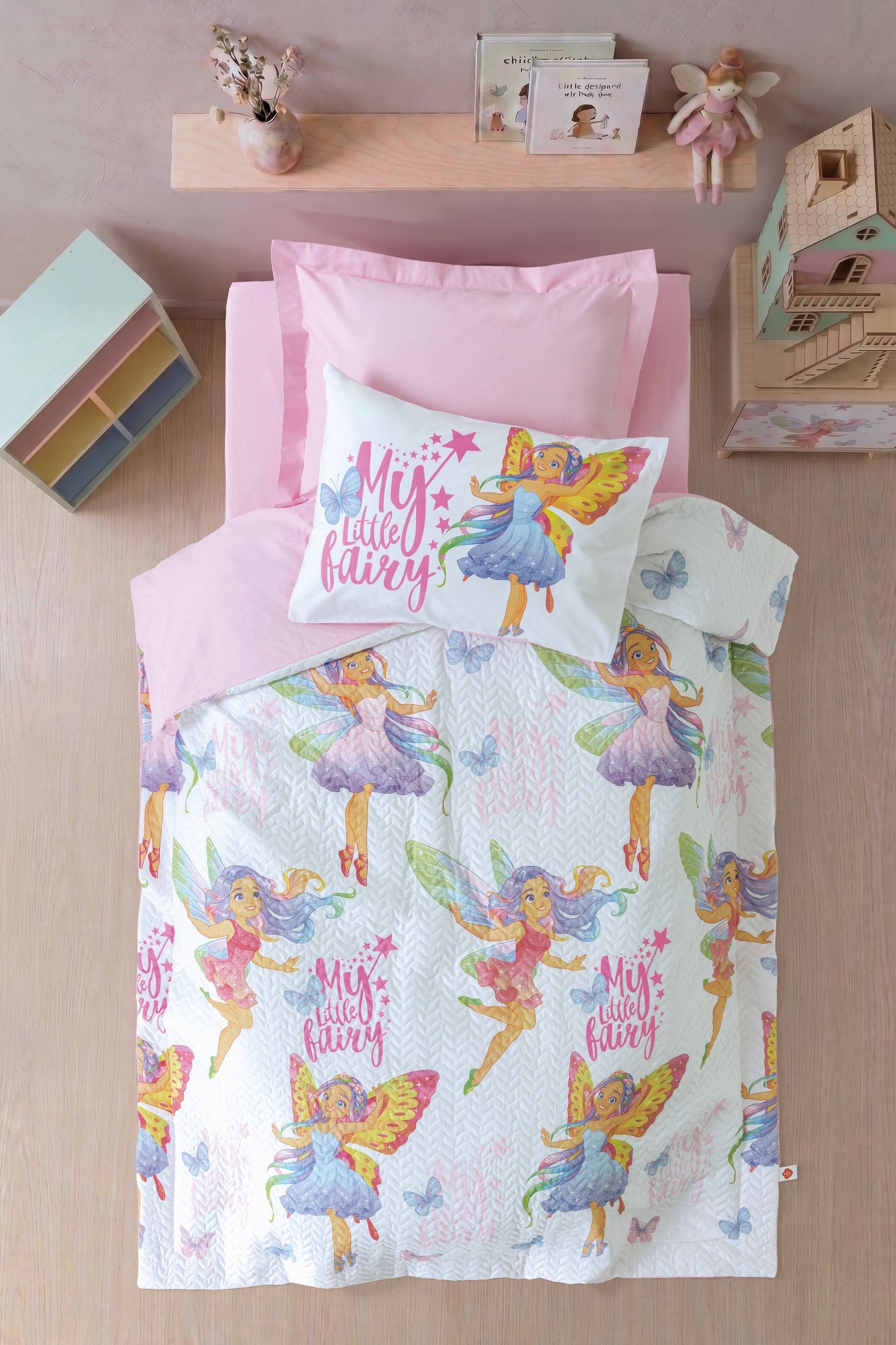 Cotton Box Junior Tek Kişilik Lastikli Çarşaflı Complete Set Twila Pembe