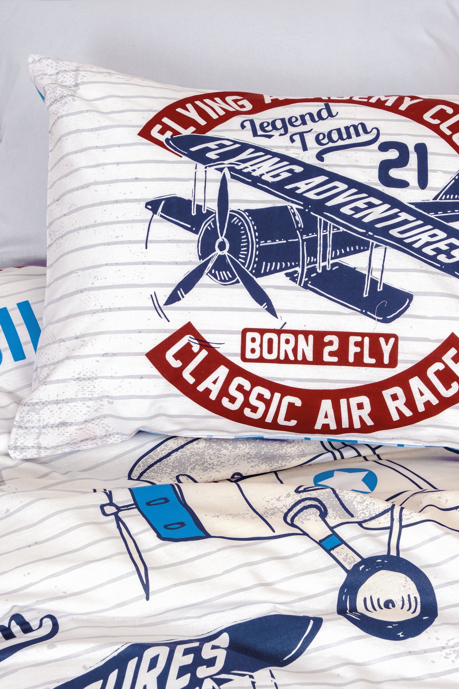 Cotton Box Junior Tek Kişilik Nevresim Takımı Flying Gri