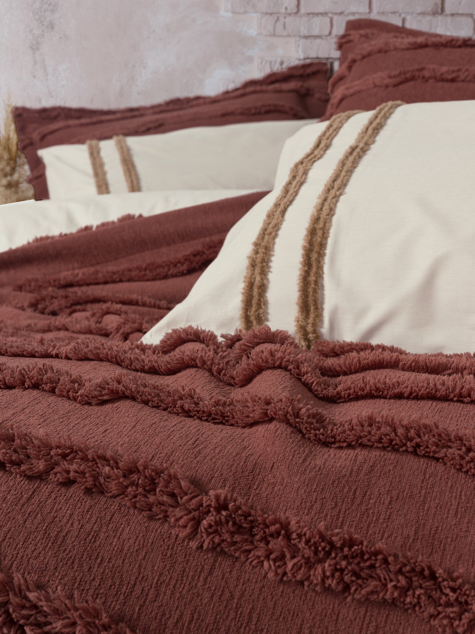 Cotton Box Limi Double Bed Covered Duvet Cover Set Rolf Cinnamon