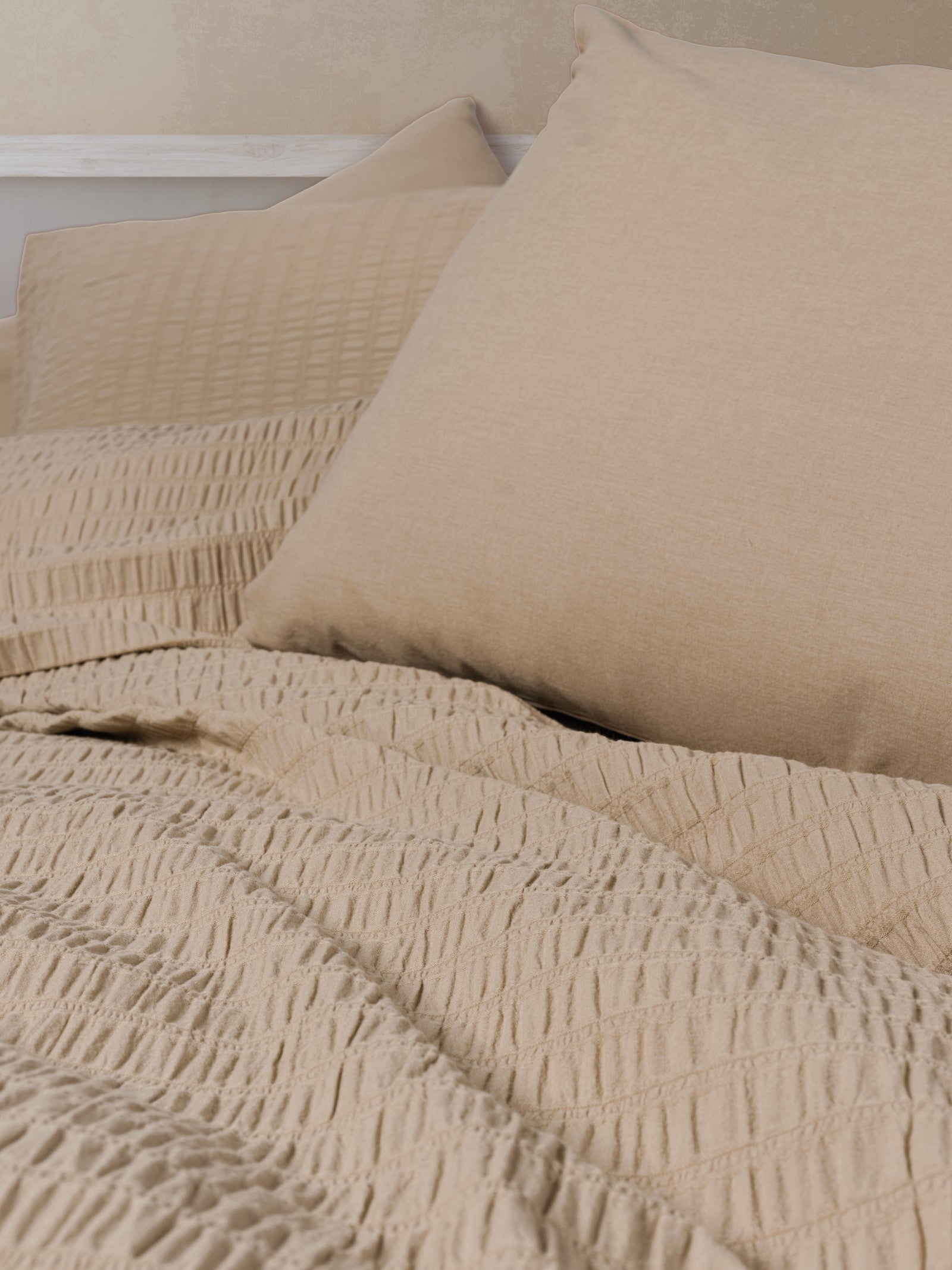 Cotton Box Liny Double Duvet Cover Set Sungai Salmon