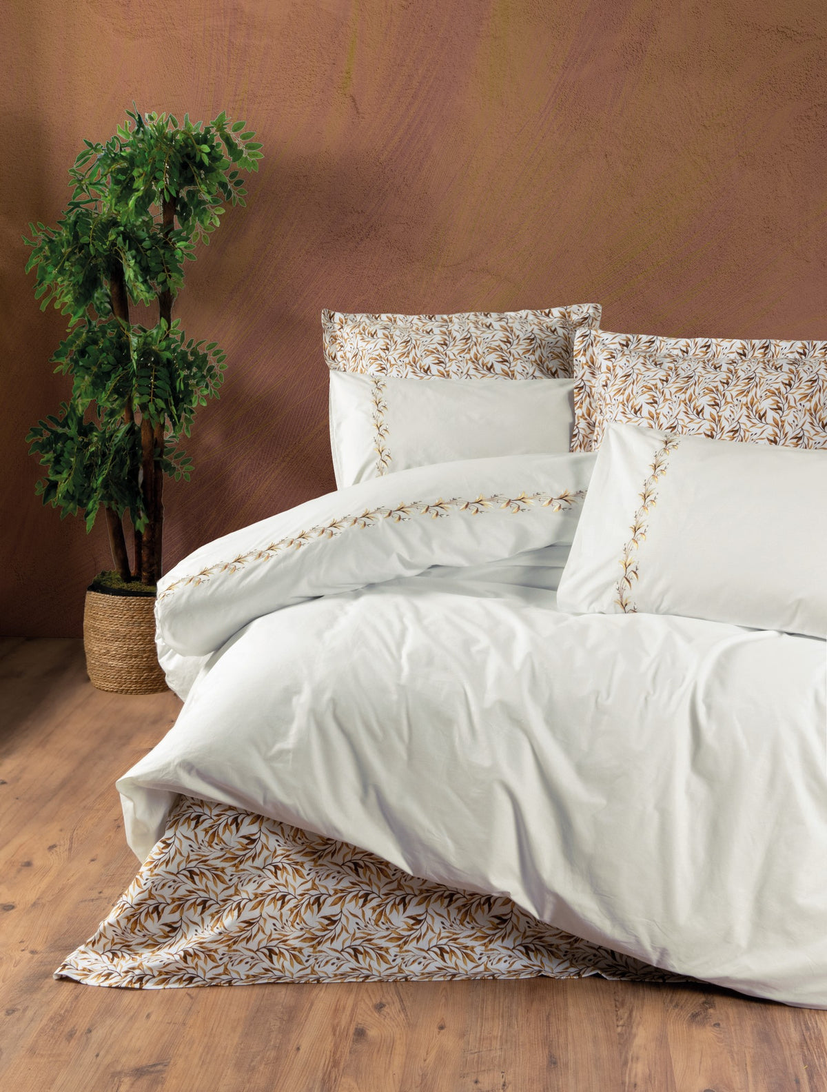 Cotton Box Majestic Çift Kişilik Nevresim Takımı Polite Tarçın
