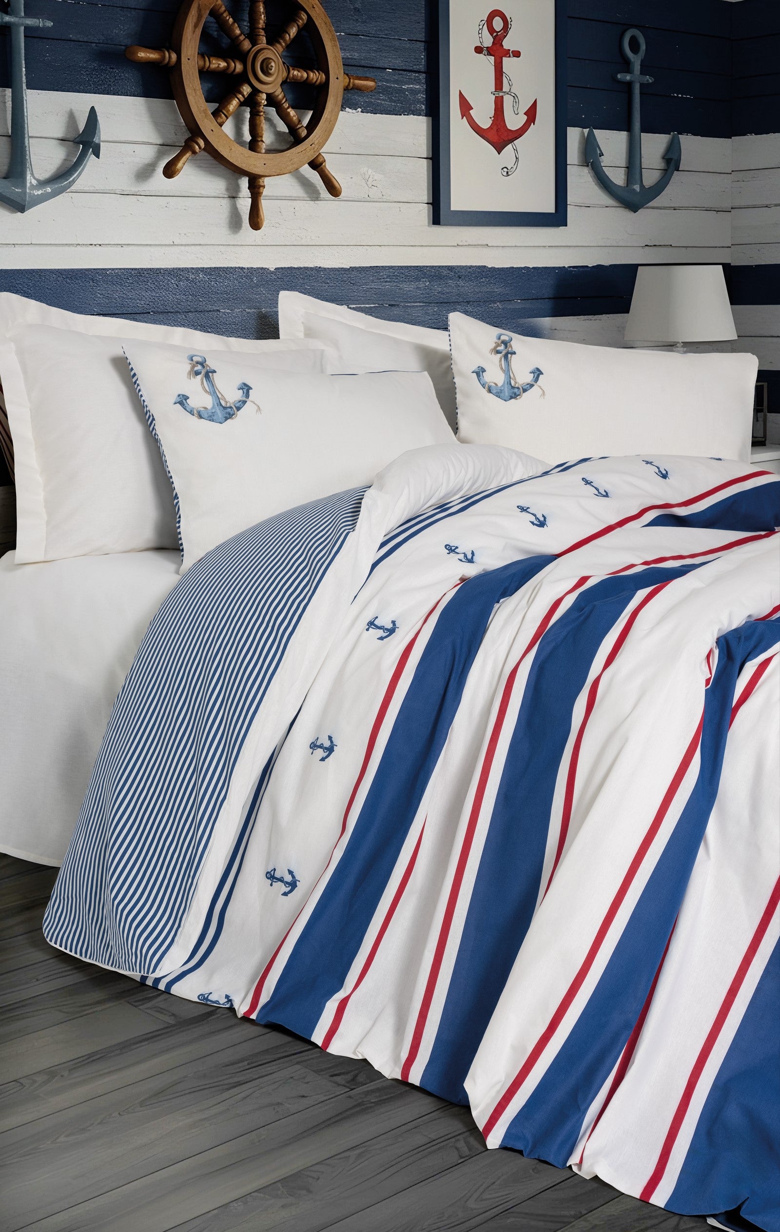 Комплект постельного белья Cotton Box Maritime для двоих, цвет: бежевый, цвет: матовый