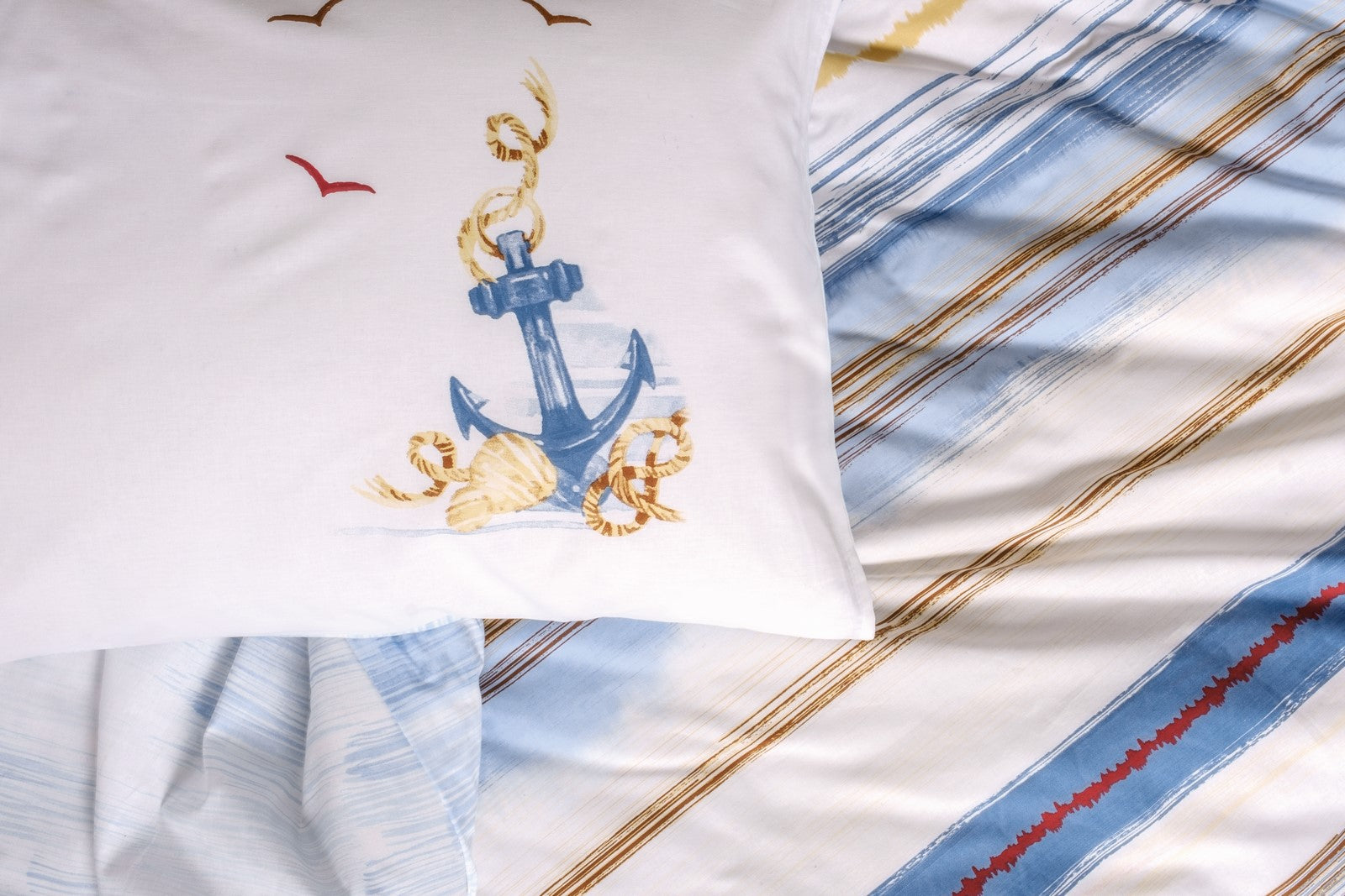 Cotton Box Maritime Tek Kişilik Nevresim Takımı Moreno Mavi