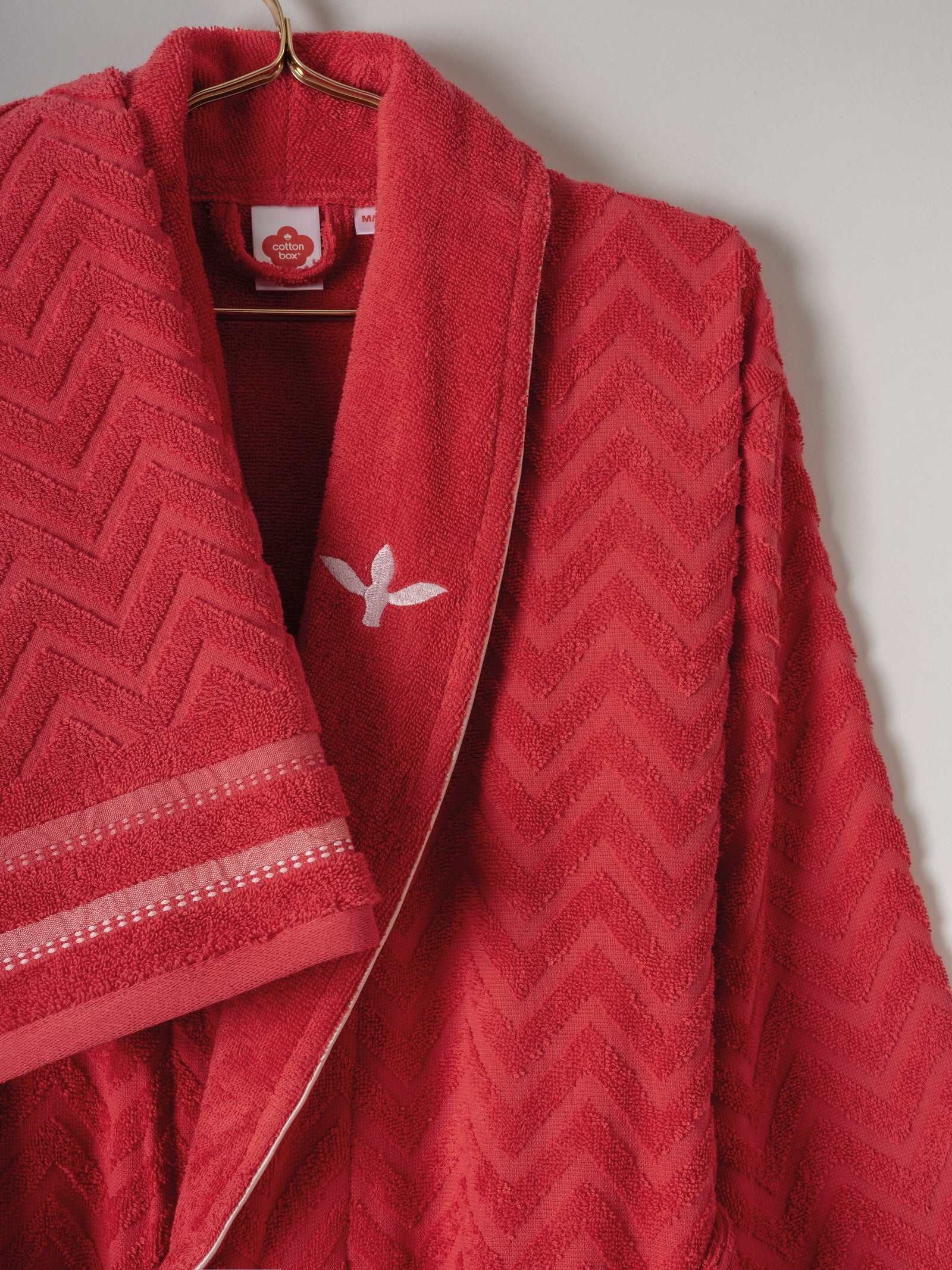 Cotton Box Masculine Family Robe Set Abel Red-Navy Blue