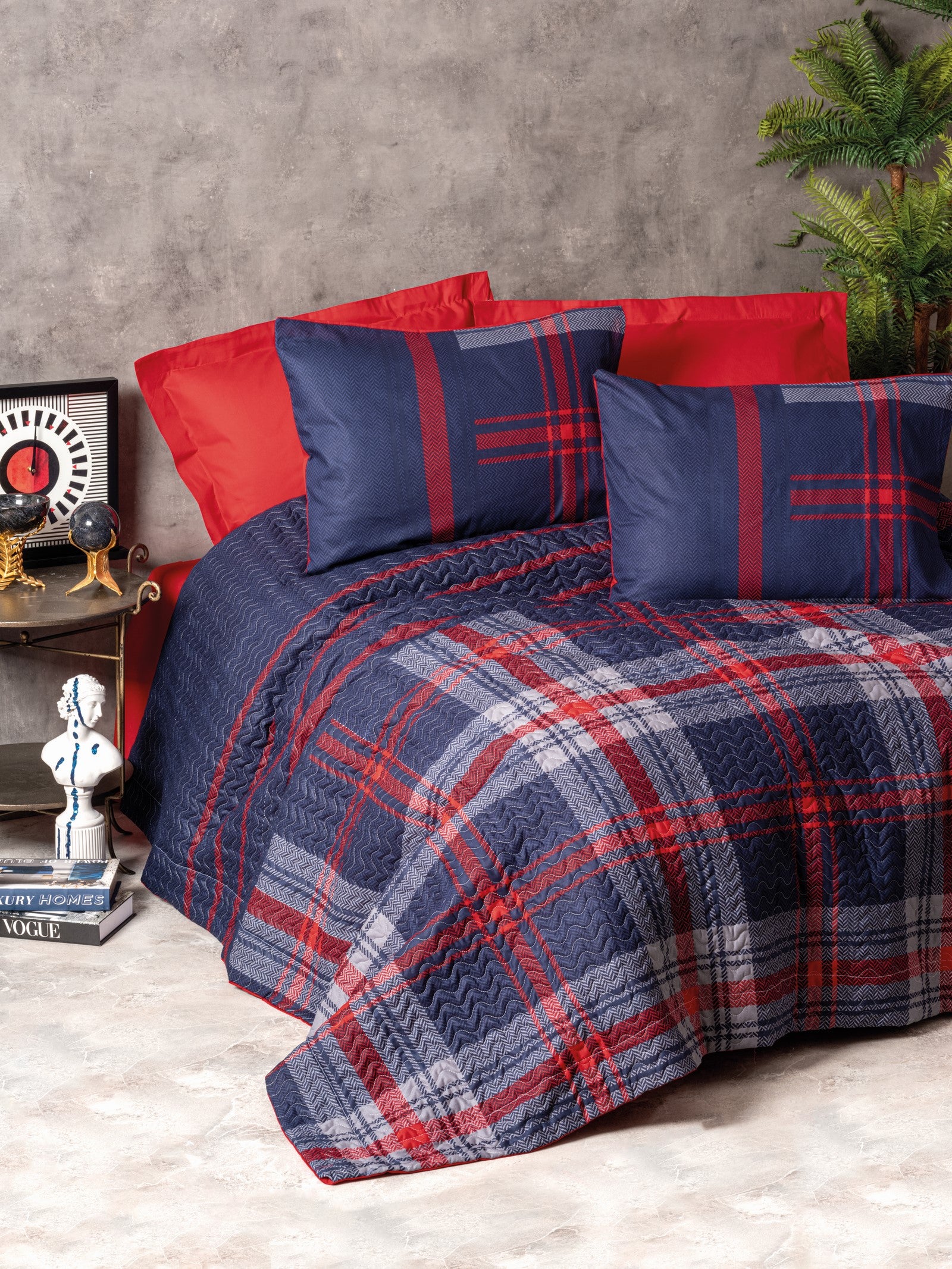 Cotton Box Masculine Double Complete Set Abel Red