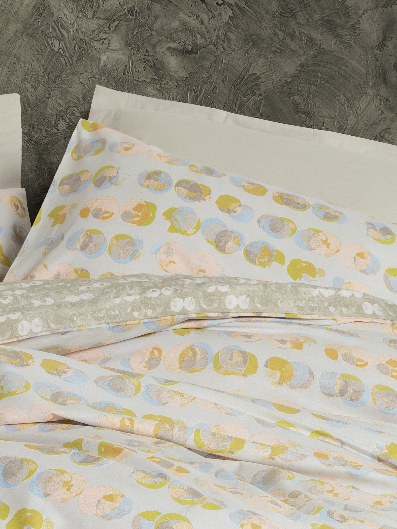 Cotton Box Minimal Single Duvet Cover Set with Fitted Sheet Jocus Beige